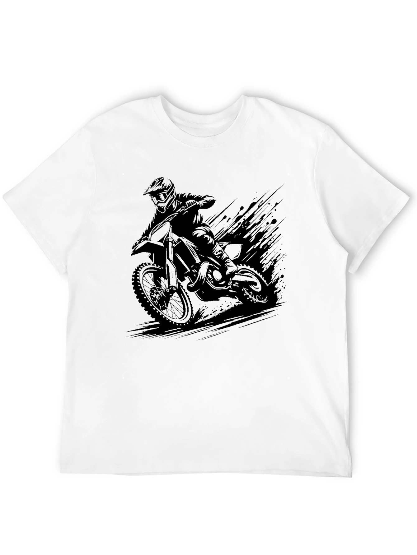 Motocross Rider Graphic Tee - Black