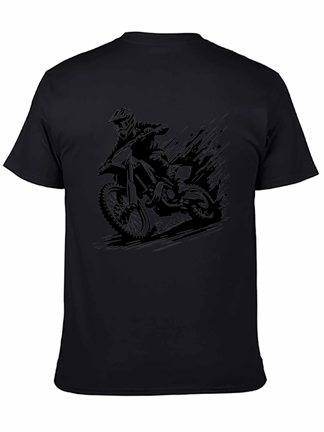 Motocross Rider Graphic Tee - Black