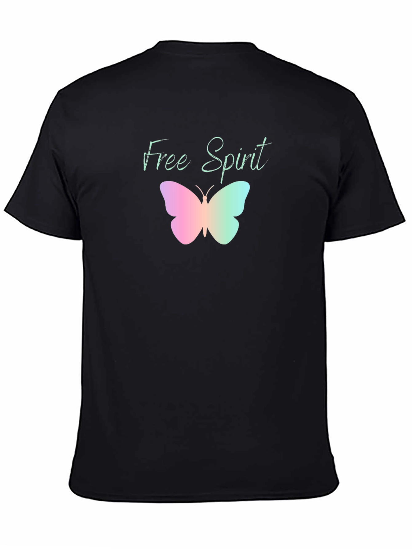 Free Spirit Butterfly Graphic Tee - Black
