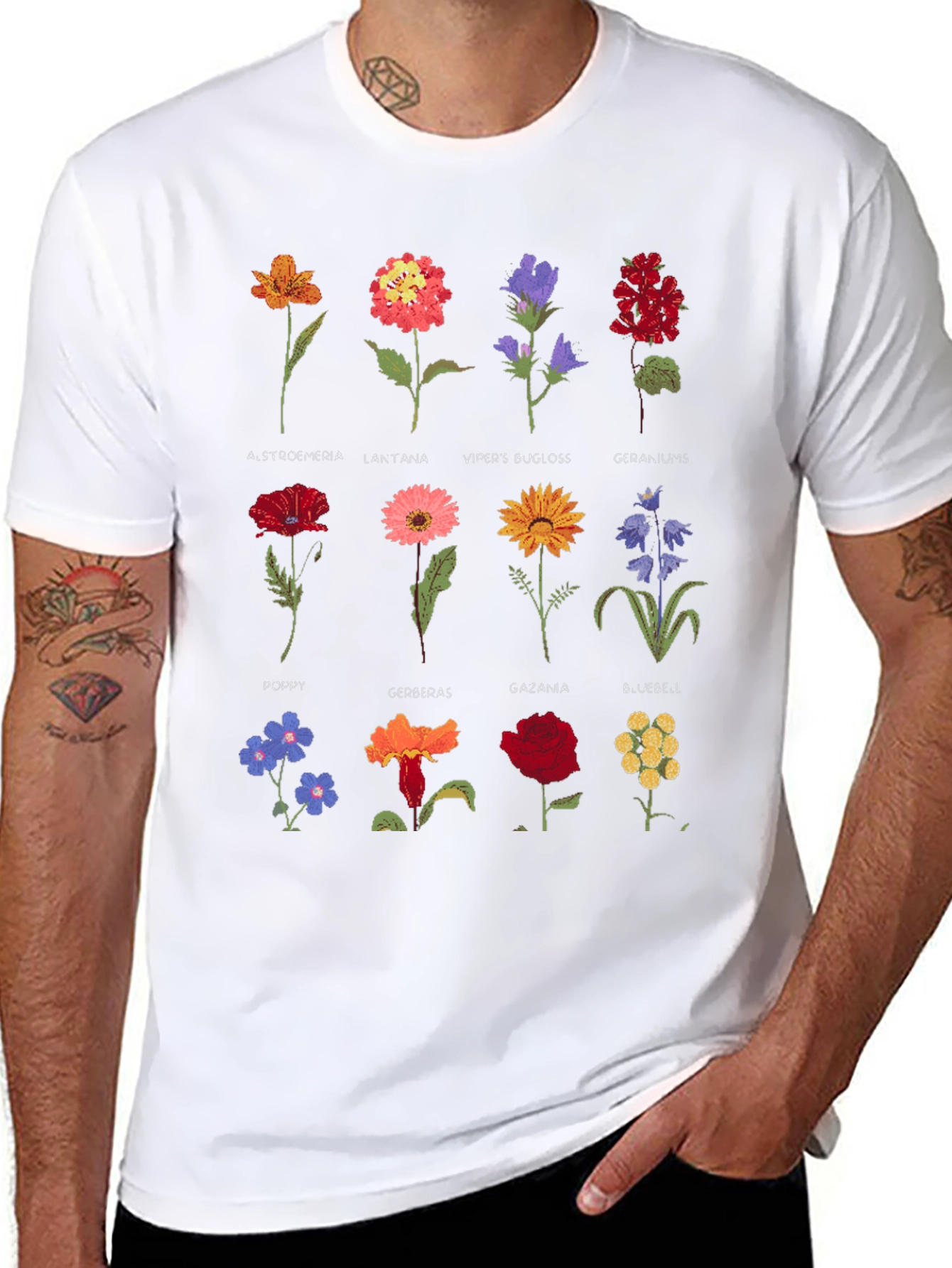 Botanical Flower Print T-Shirt