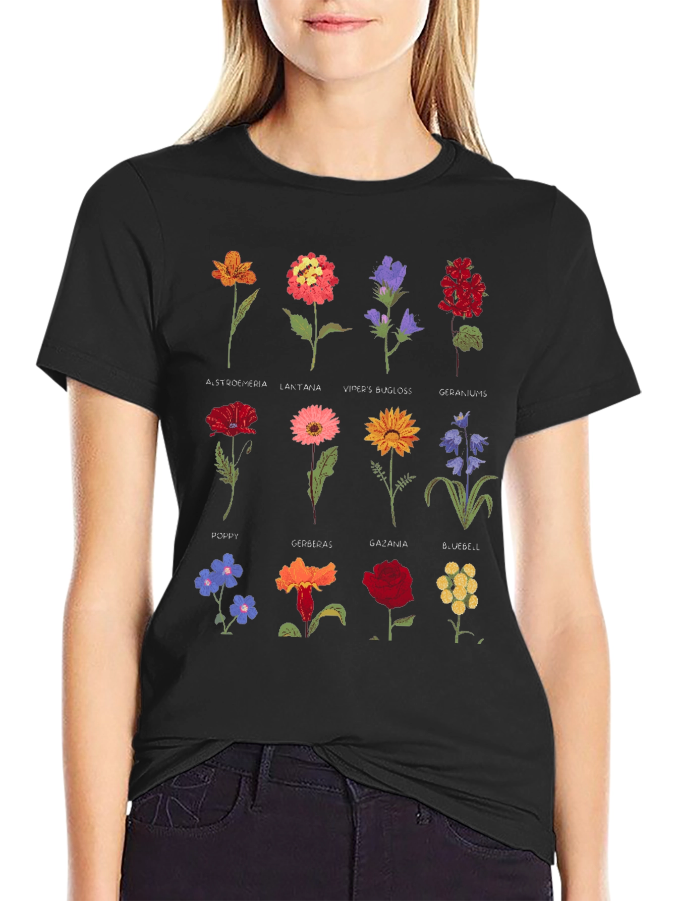 Botanical Flower Print T-Shirt