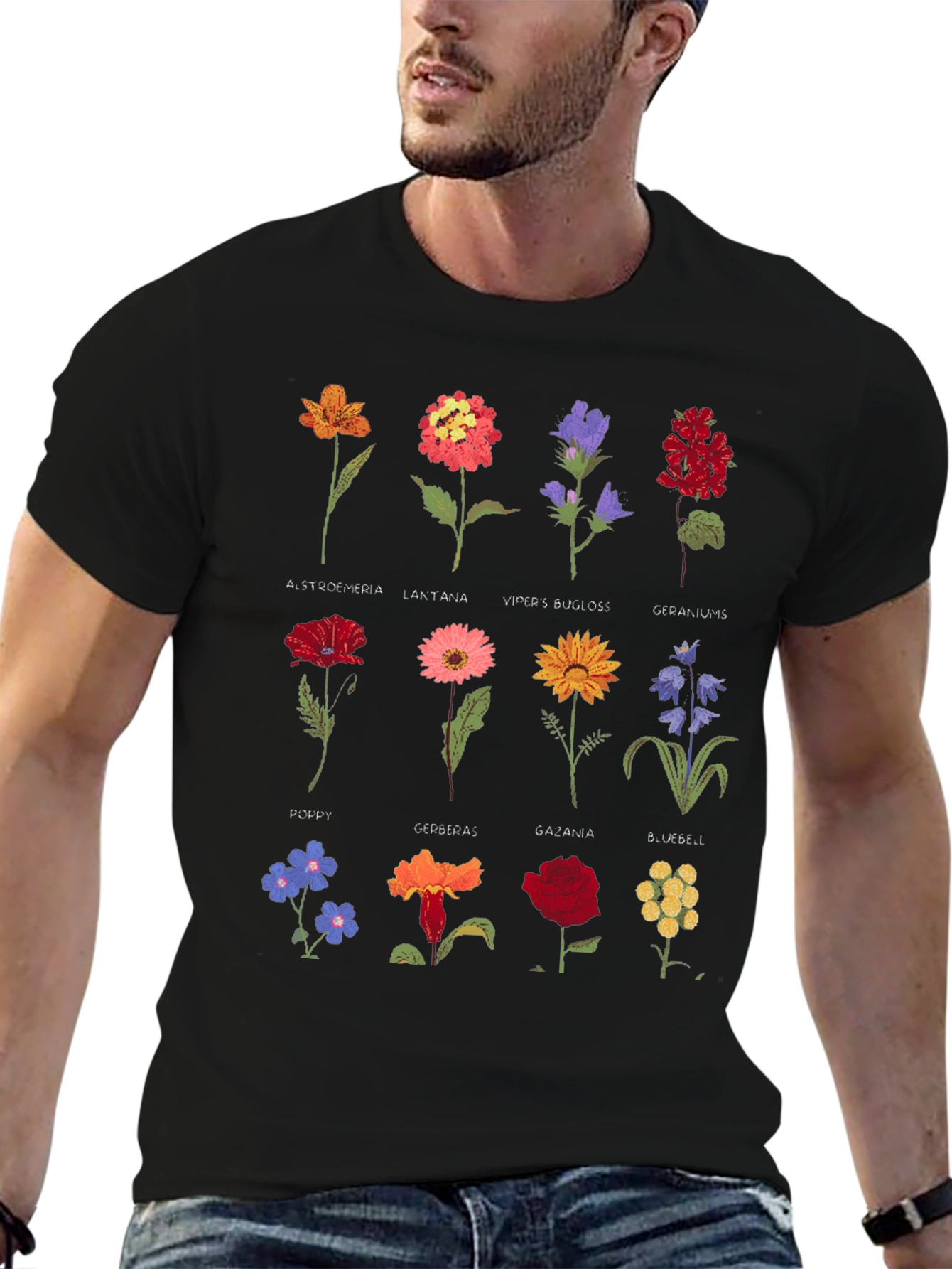 Botanical Flower Print T-Shirt