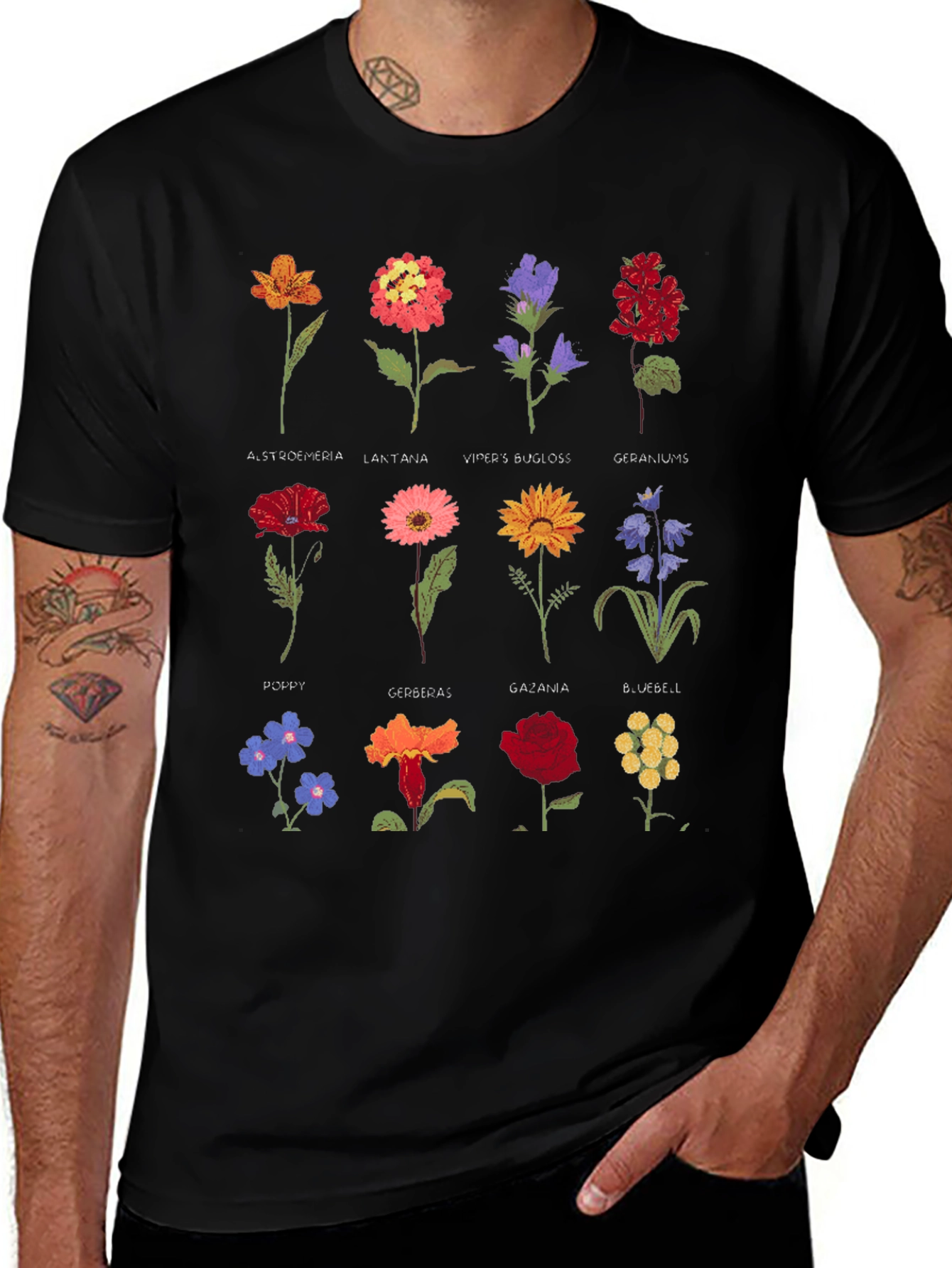 Botanical Flower Print T-Shirt