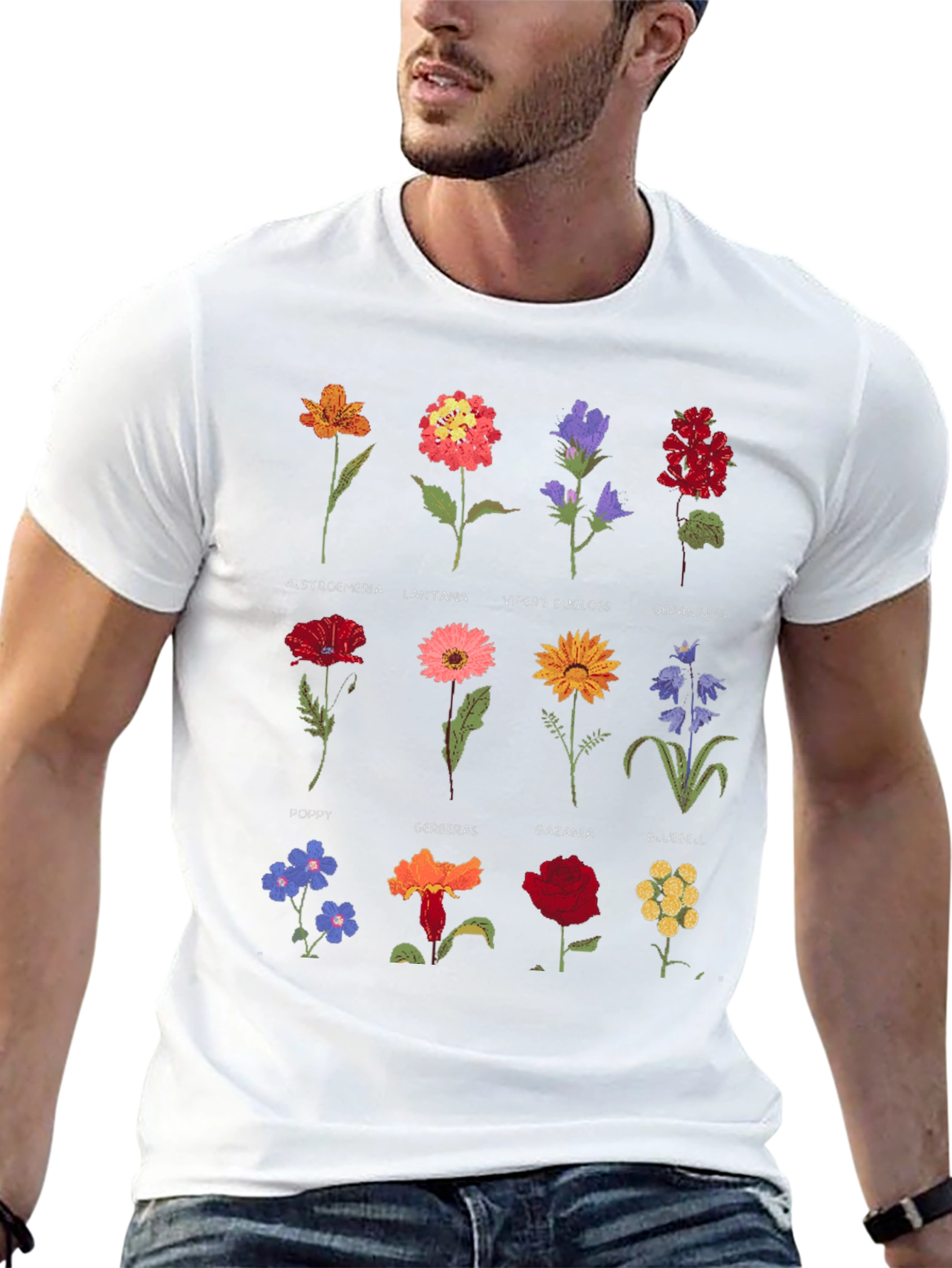 Botanical Flower Print T-Shirt