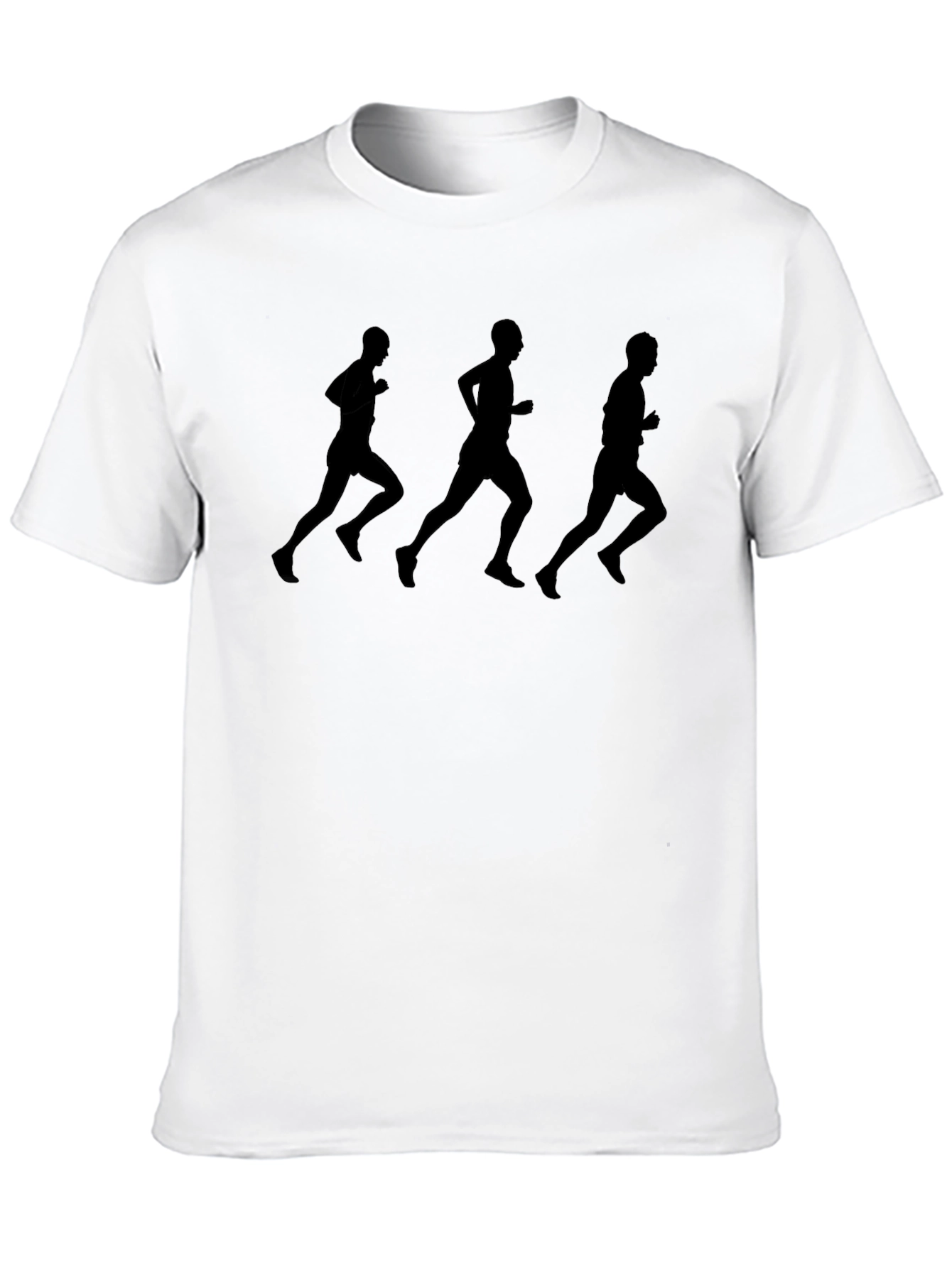 Mens Black Running Silhouette T-Shirt