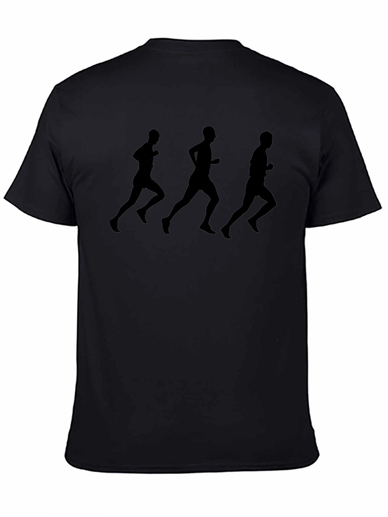Mens Black Running Silhouette T-Shirt