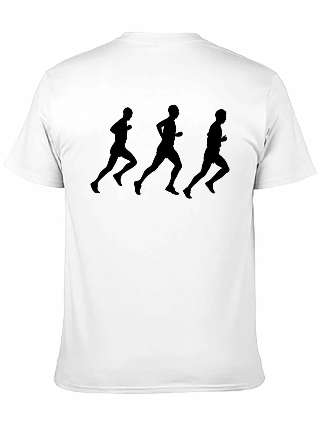 Mens Black Running Silhouette T-Shirt