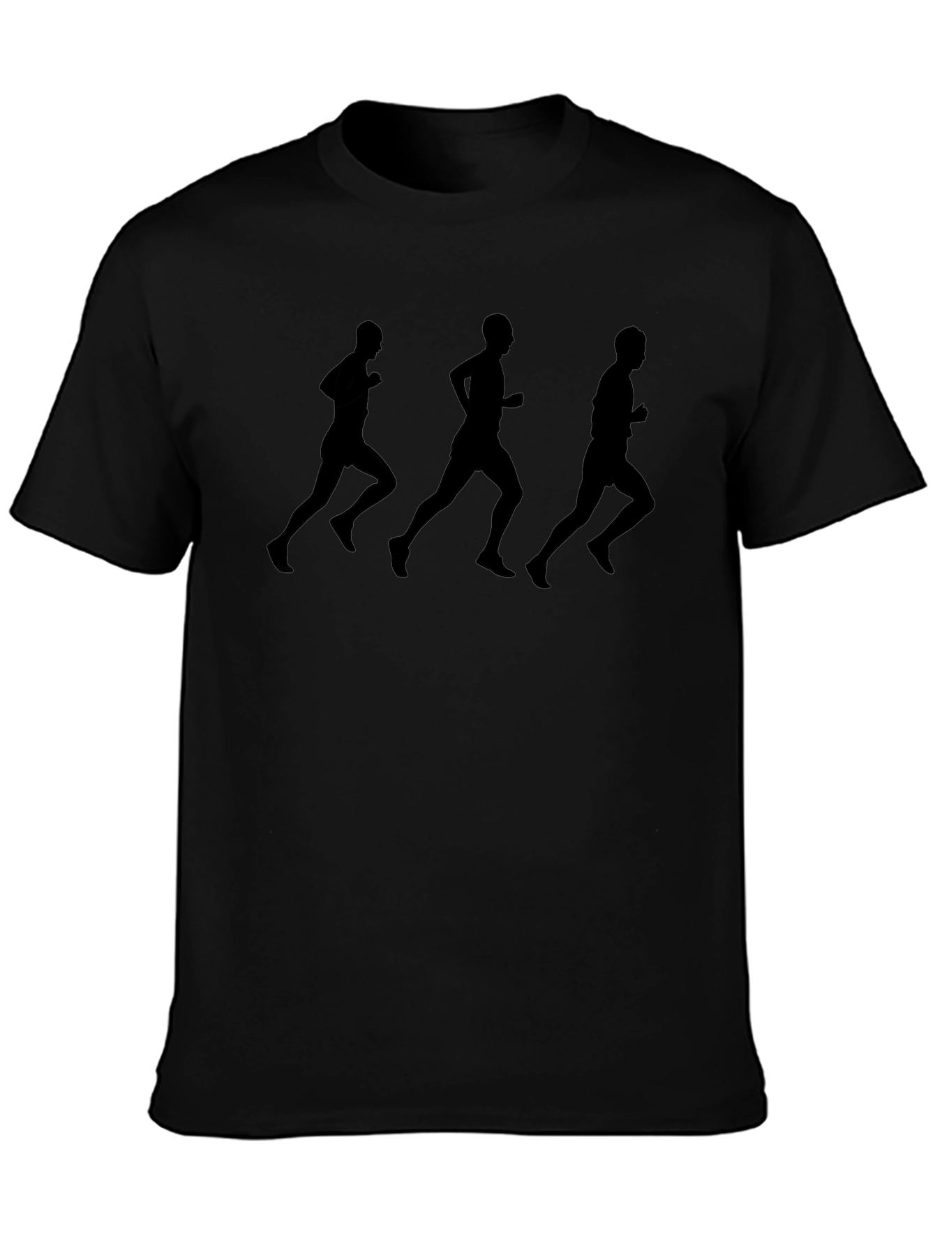 Mens Black Running Silhouette T-Shirt