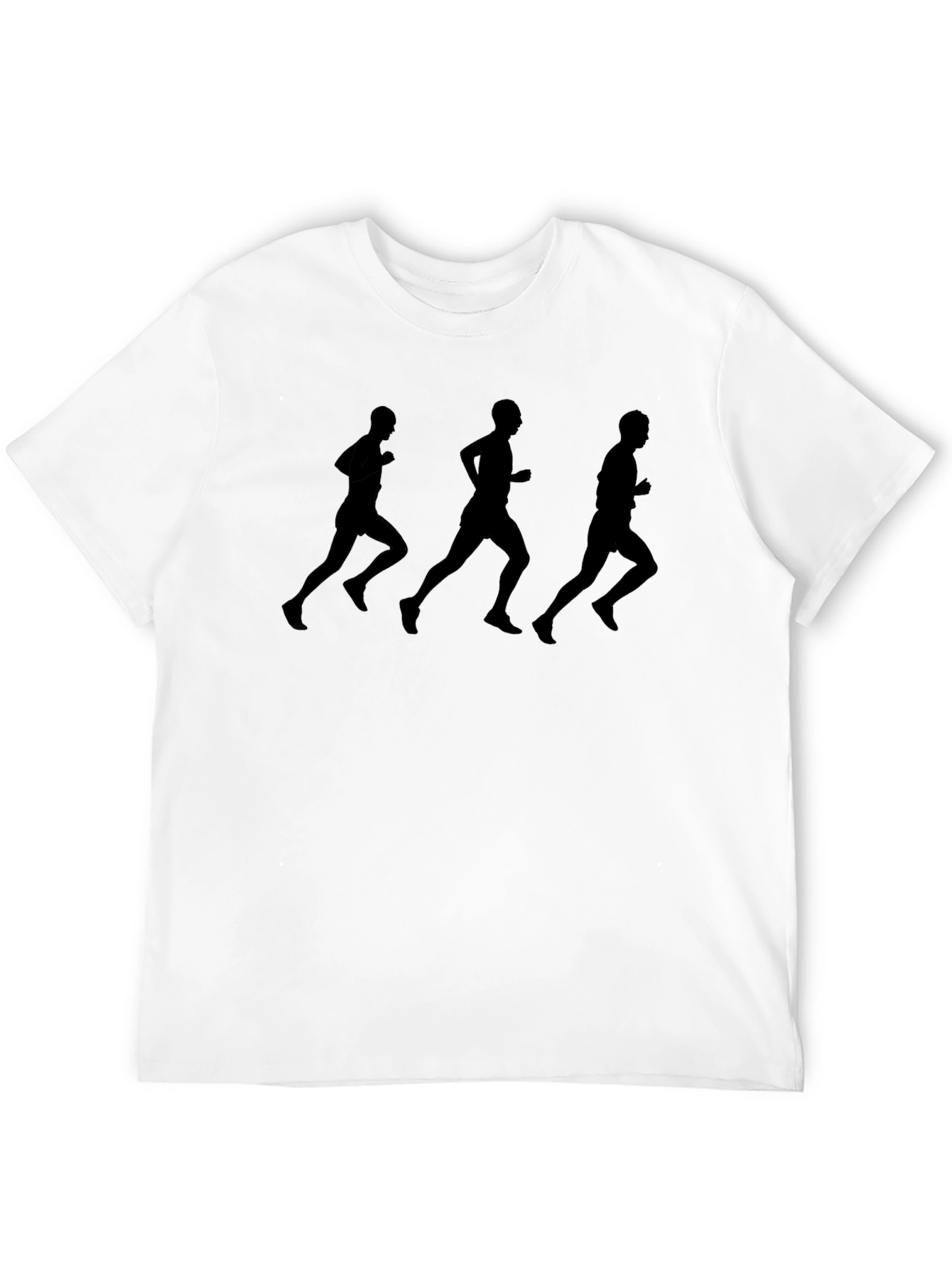 Mens Black Running Silhouette T-Shirt