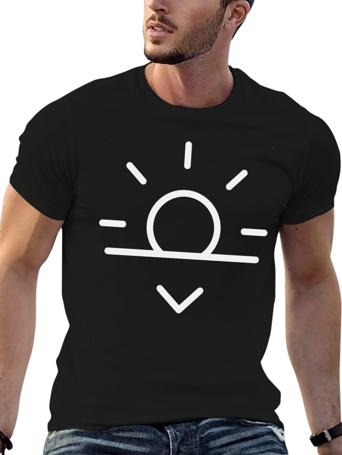 Sunset Graphic T-Shirt - Modern Minimalist Design