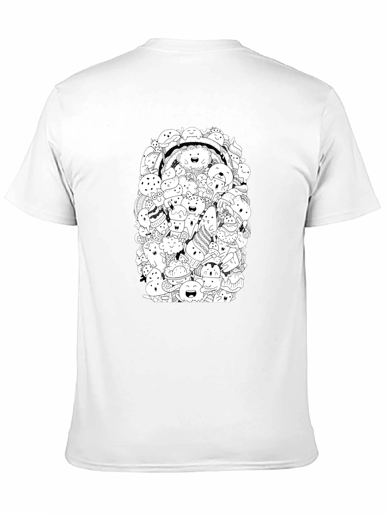 Doodle Dessert Graphic Tee - Black