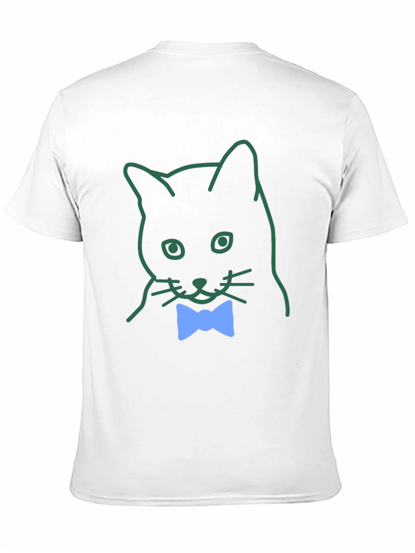 Cat with Bow Tie Graphic Tee - Casual Cool