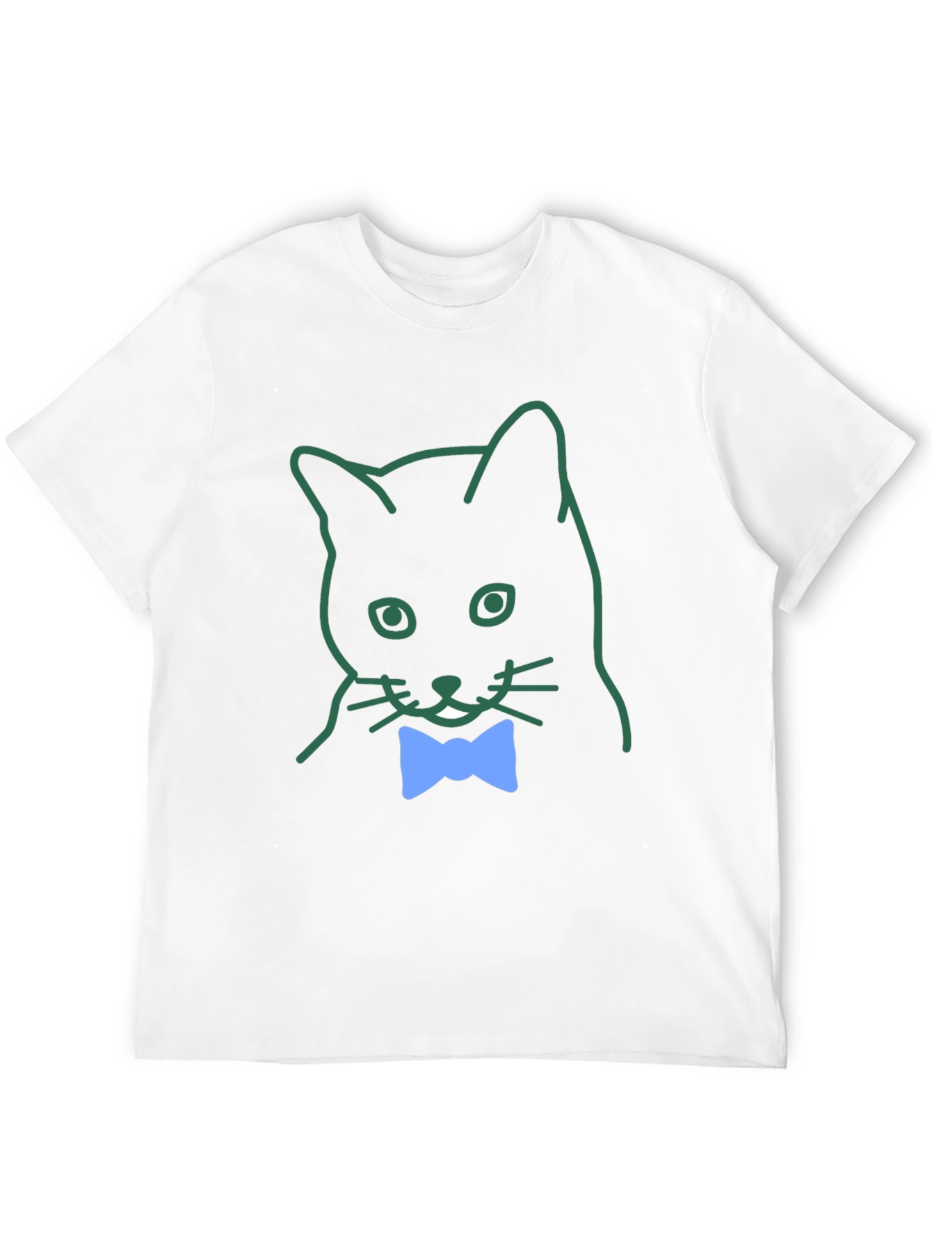 Cat with Bow Tie Graphic Tee - Casual Cool
