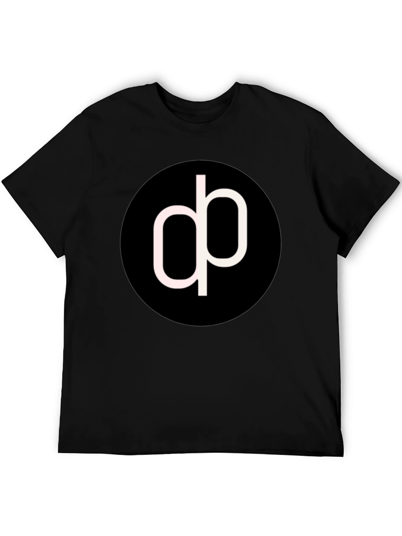 Modern Black T-Shirt with Abstract Circle Logo