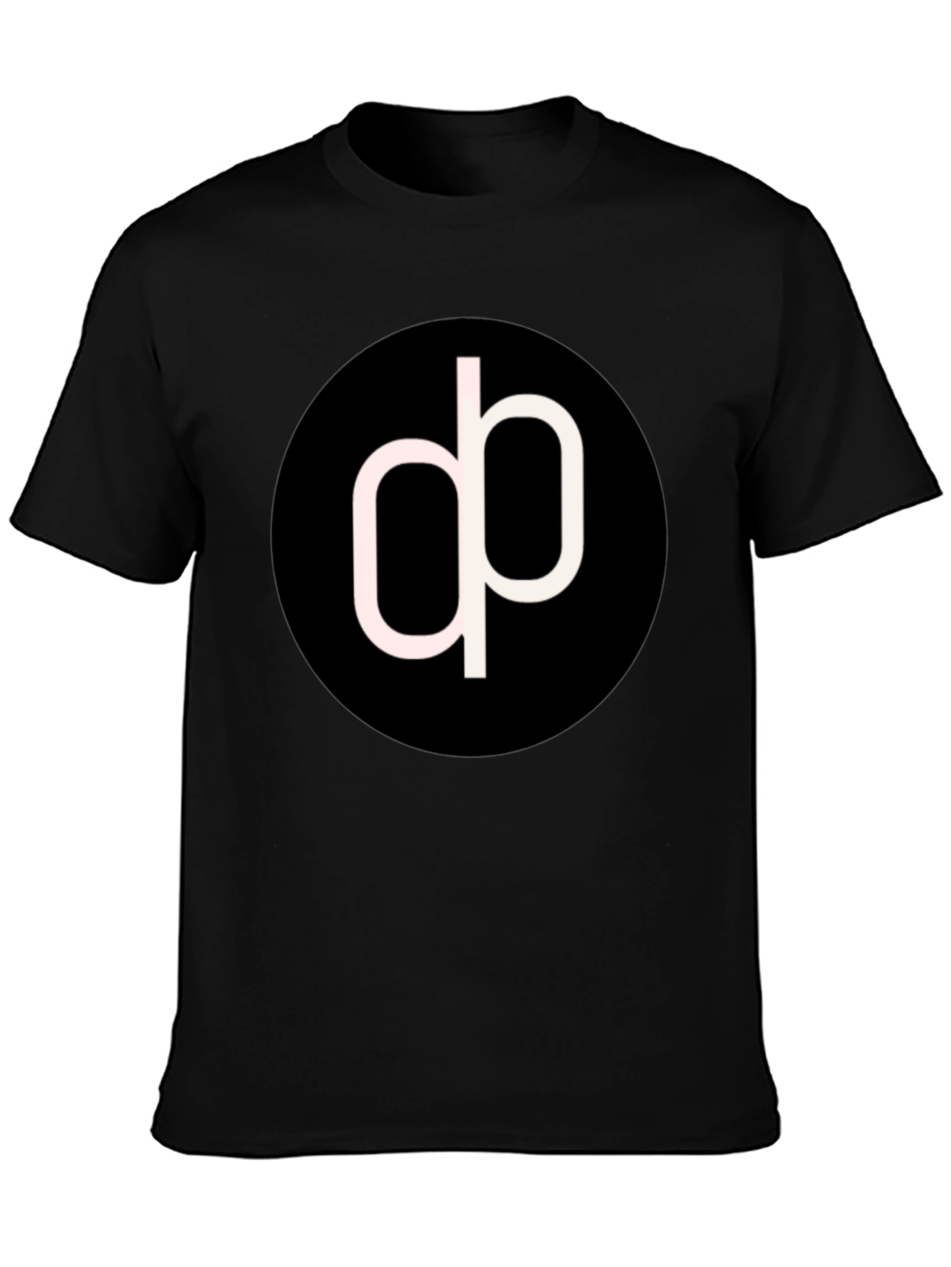 Modern Black T-Shirt with Abstract Circle Logo