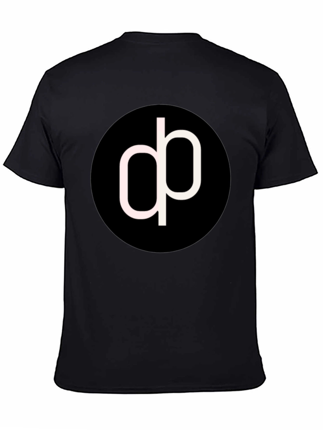 Modern Black T-Shirt with Abstract Circle Logo