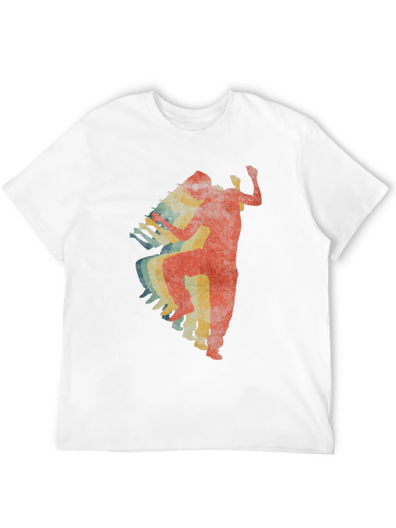 Retro Dancer Graphic Tee - Black Cotton T-Shirt