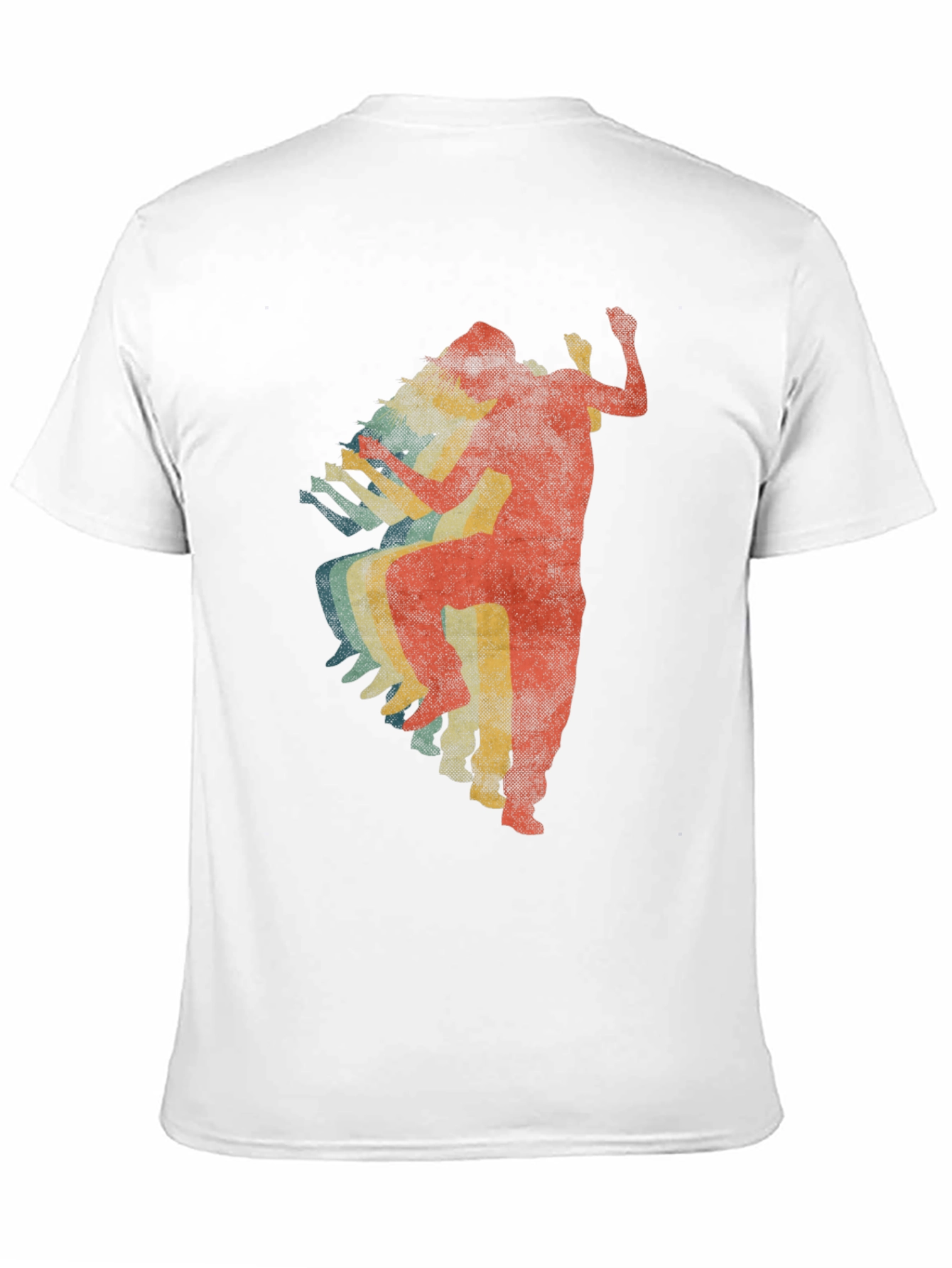 Retro Dancer Graphic Tee - Black Cotton T-Shirt