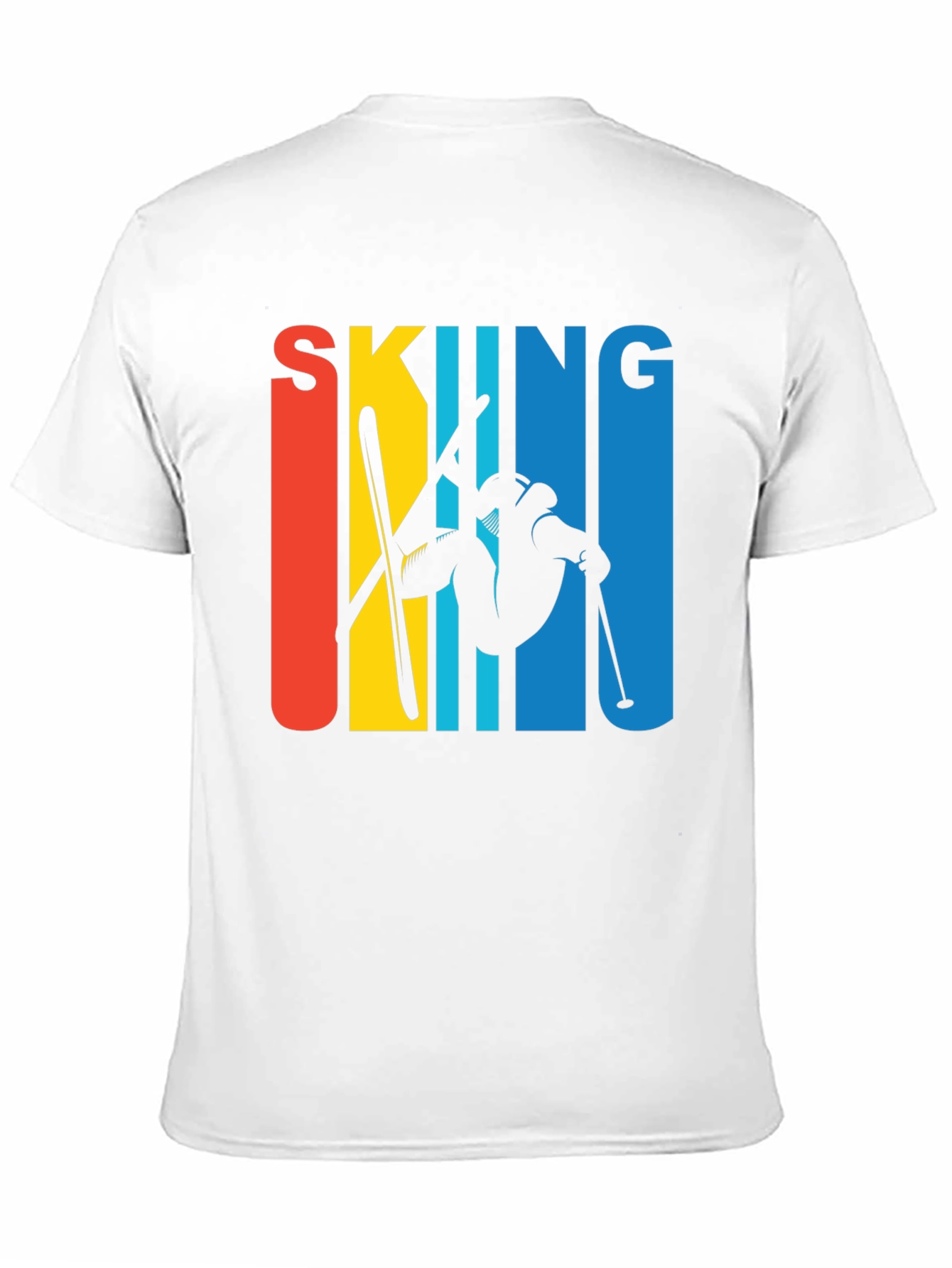 Retro Skiing Graphic Tee - Black Unisex T-Shirt
