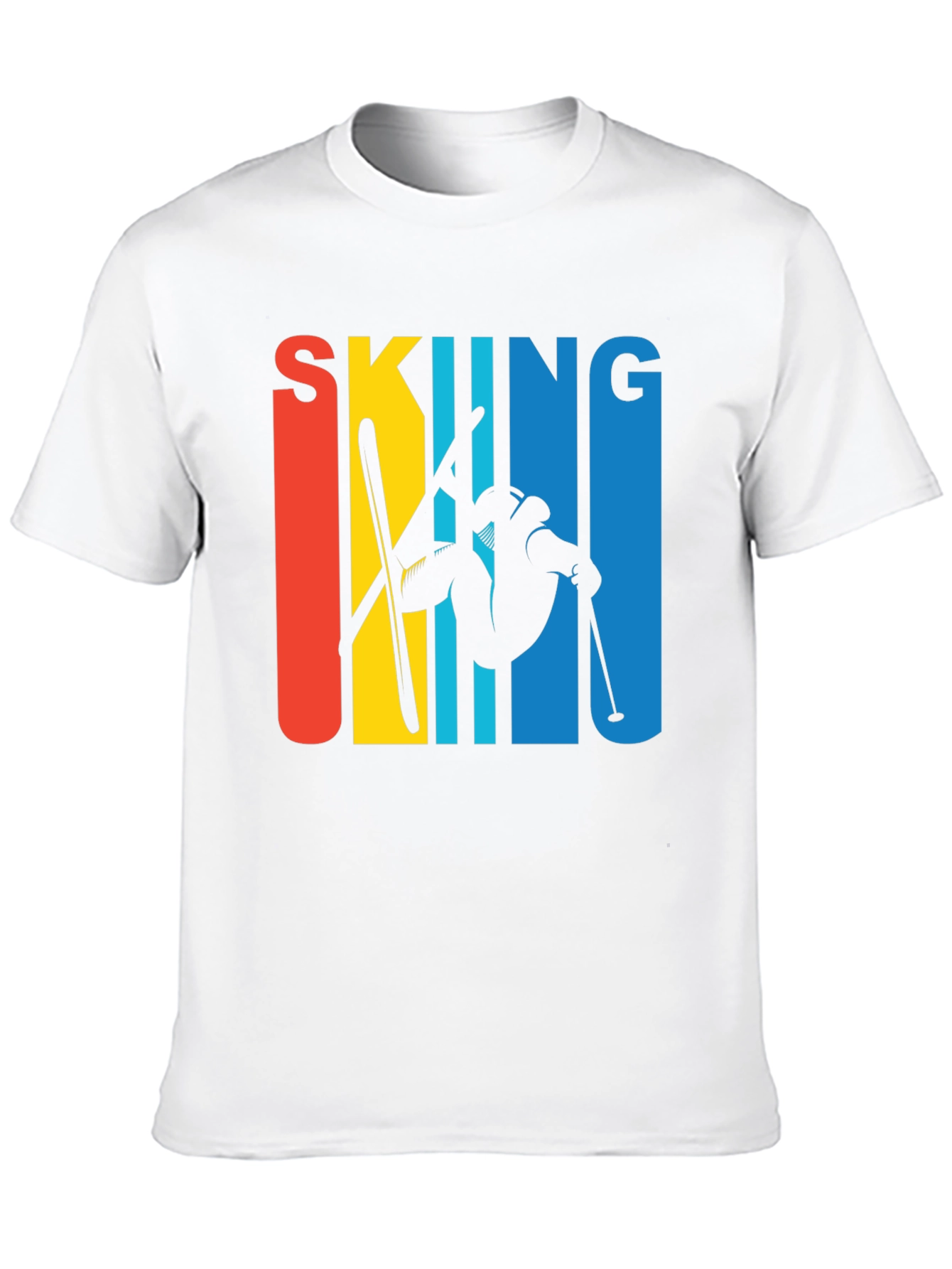 Retro Skiing Graphic Tee - Black Unisex T-Shirt