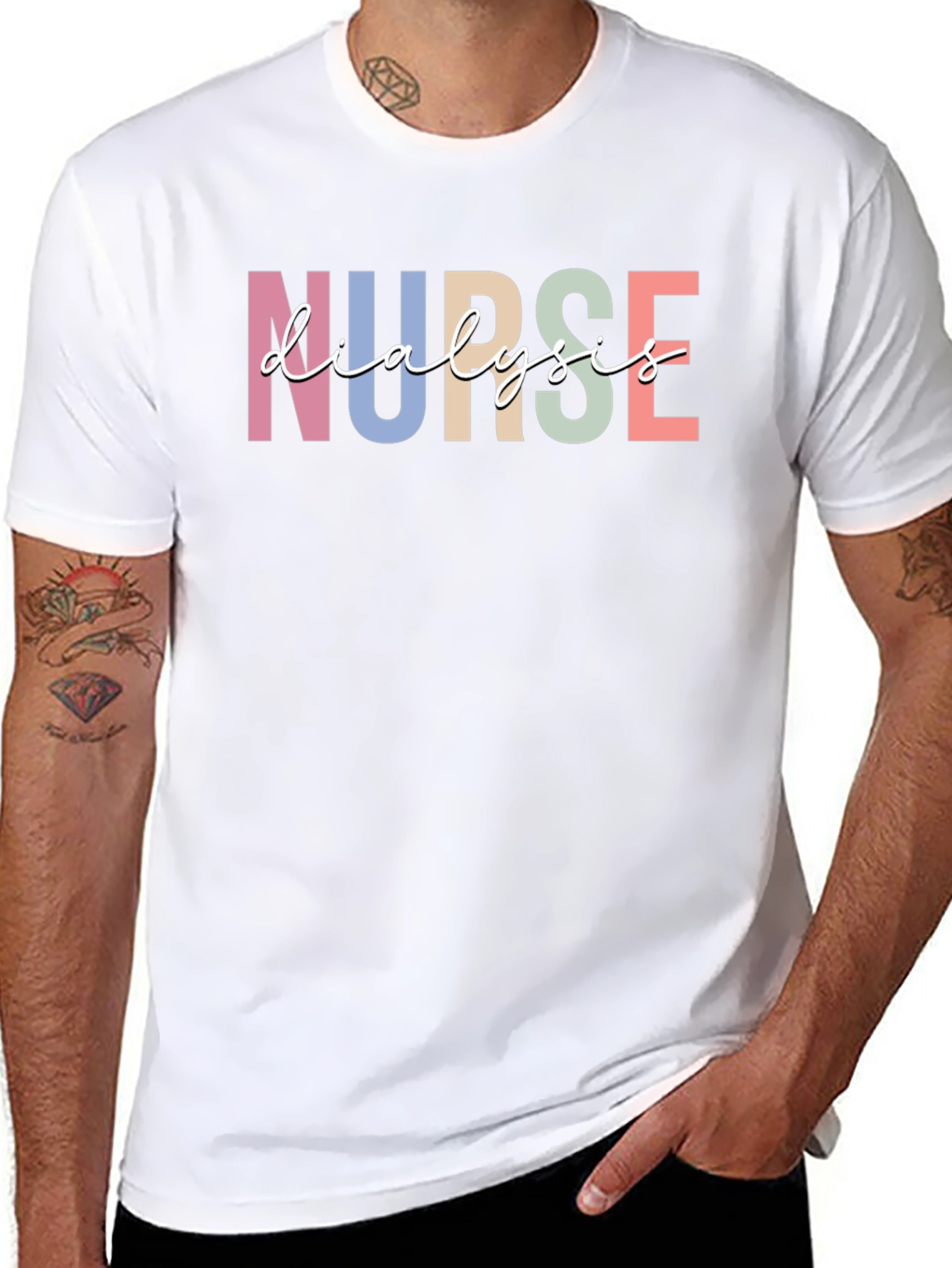 Dialysis Nurse Graphic Tee - Black