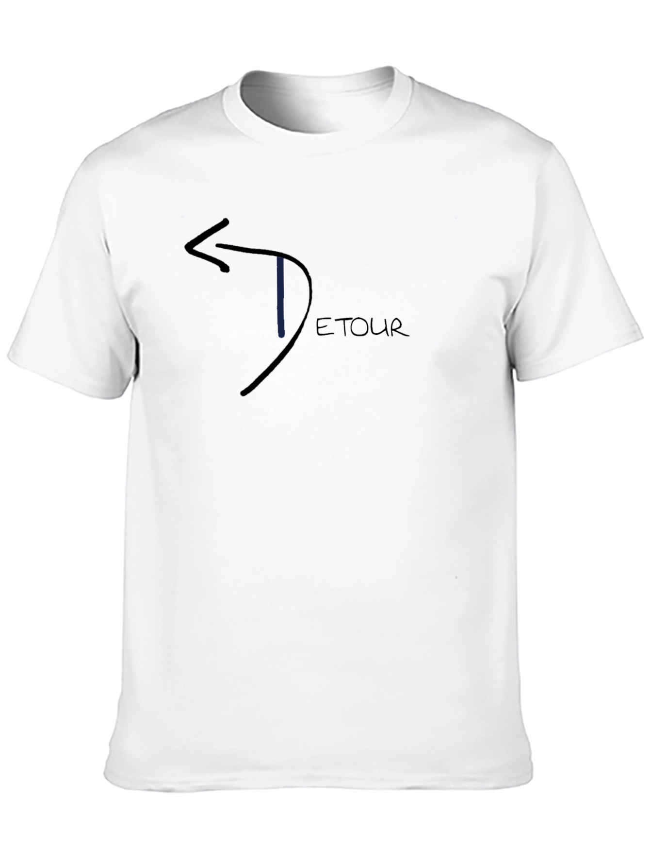 Detour Arrow Graphic T-Shirt - Casual Black Tee
