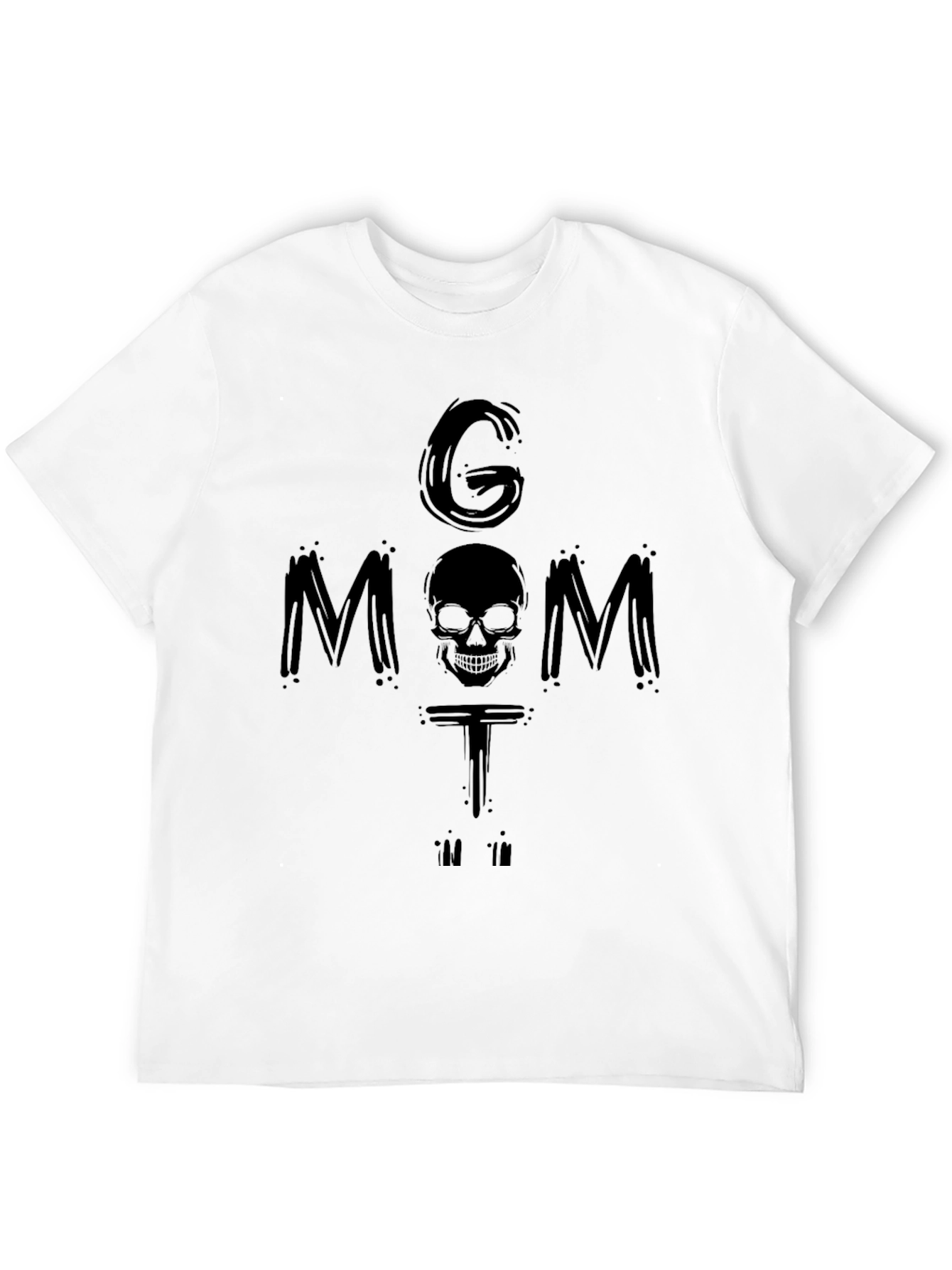 G Mom T-Shirt Skull Graphic Black Tee