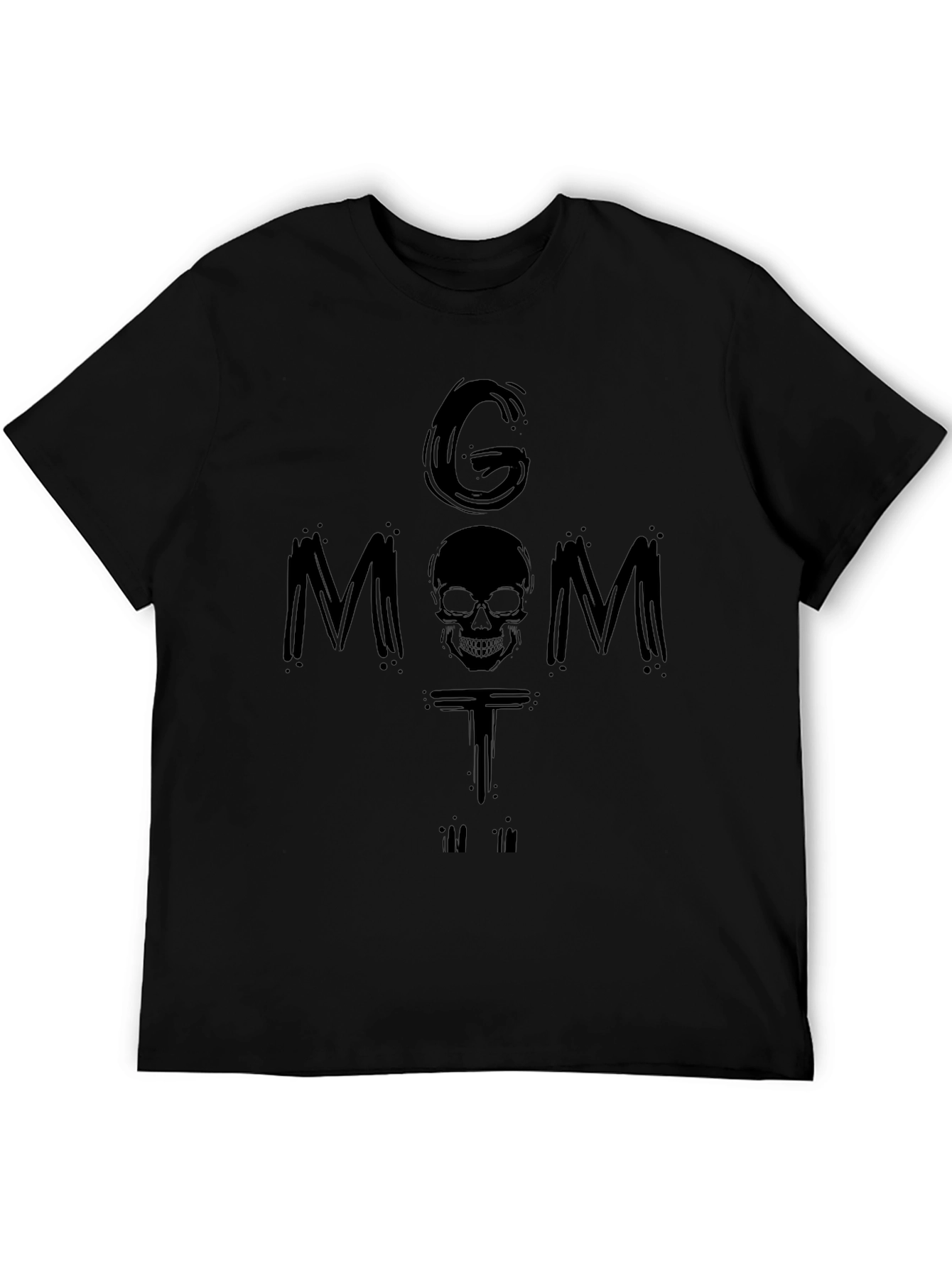 G Mom T-Shirt Skull Graphic Black Tee