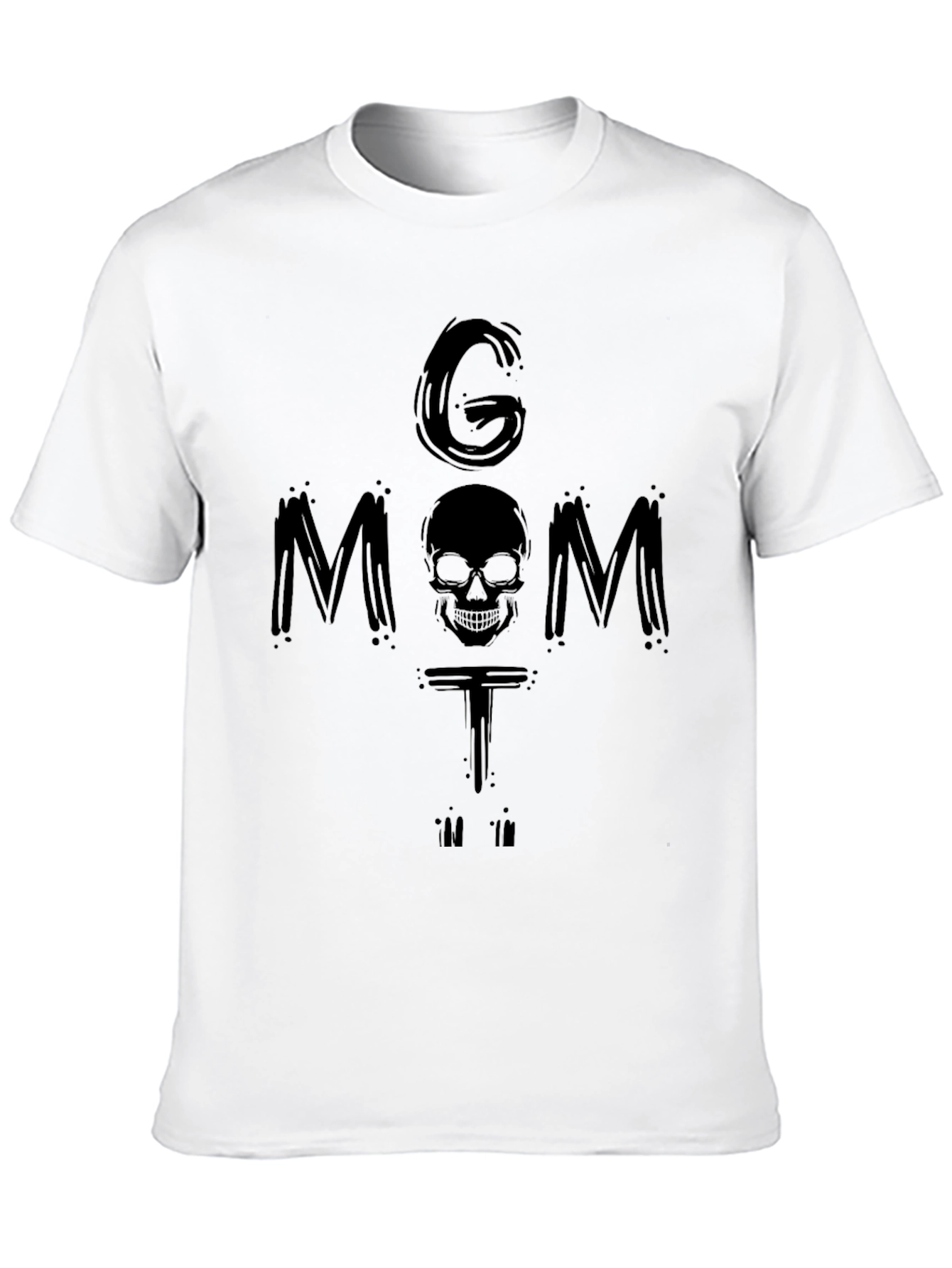 G Mom T-Shirt Skull Graphic Black Tee