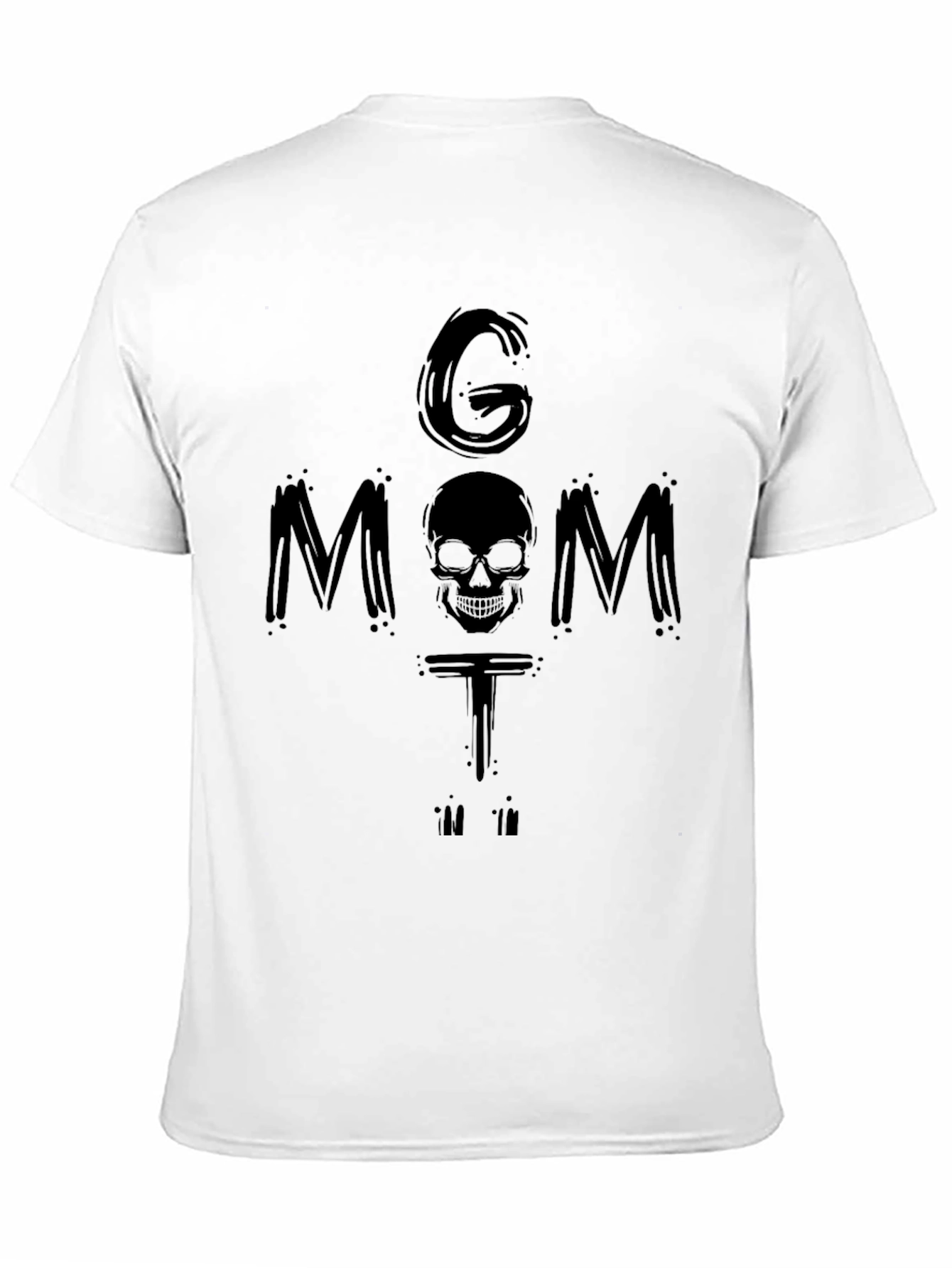 G Mom T-Shirt Skull Graphic Black Tee