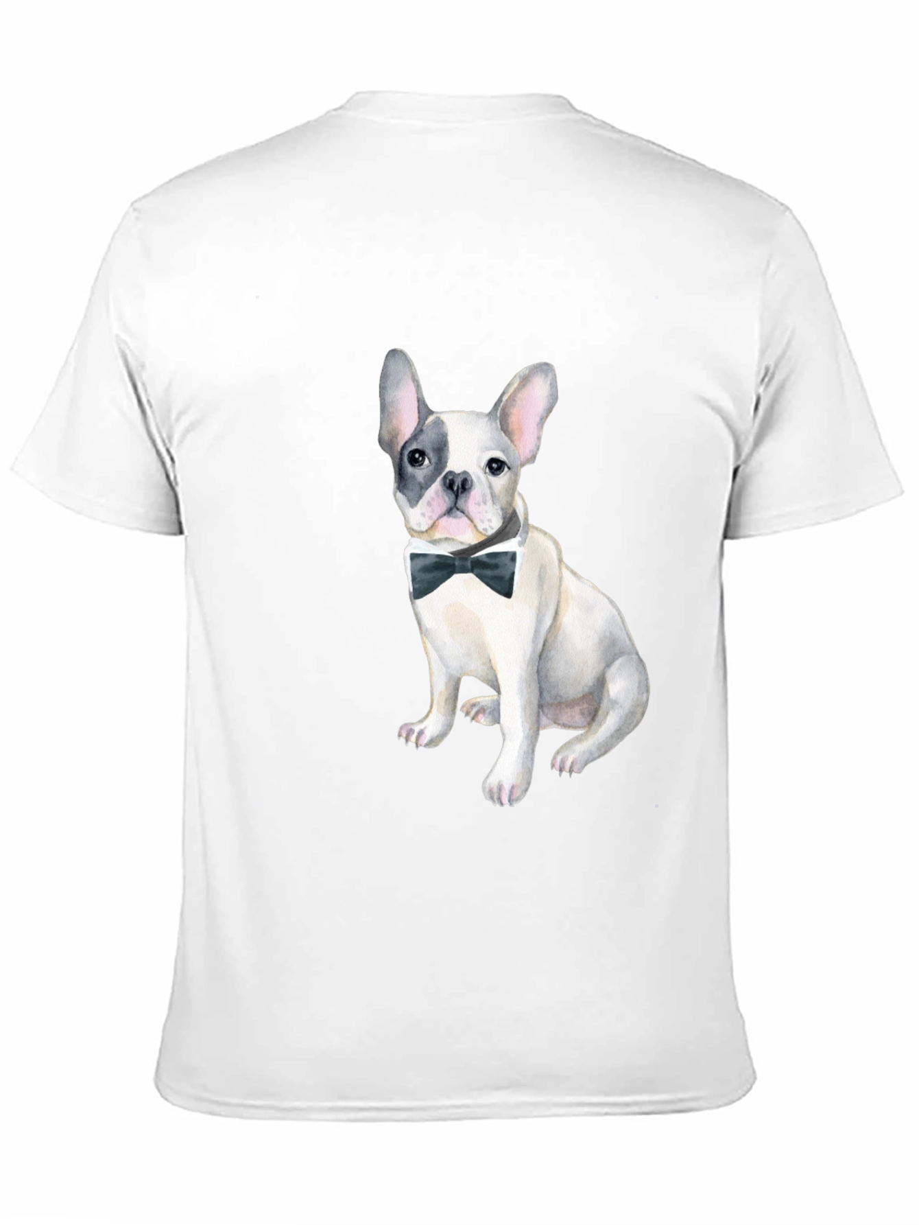 Dog with Bow Tie Black Graphic Tee