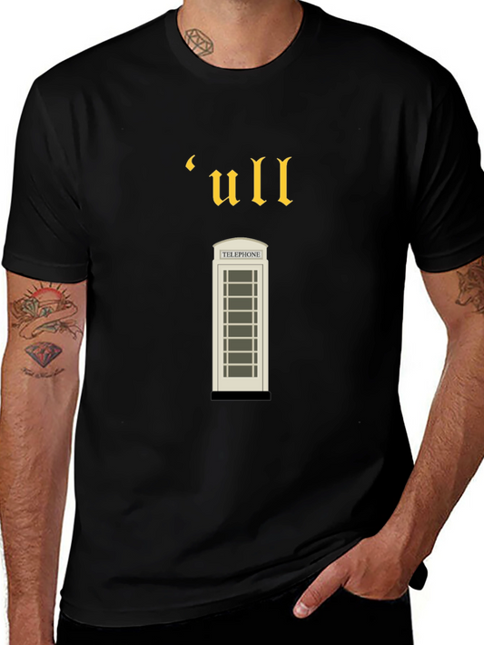 Vintage-Style ull Telephone Booth Black T-Shirt