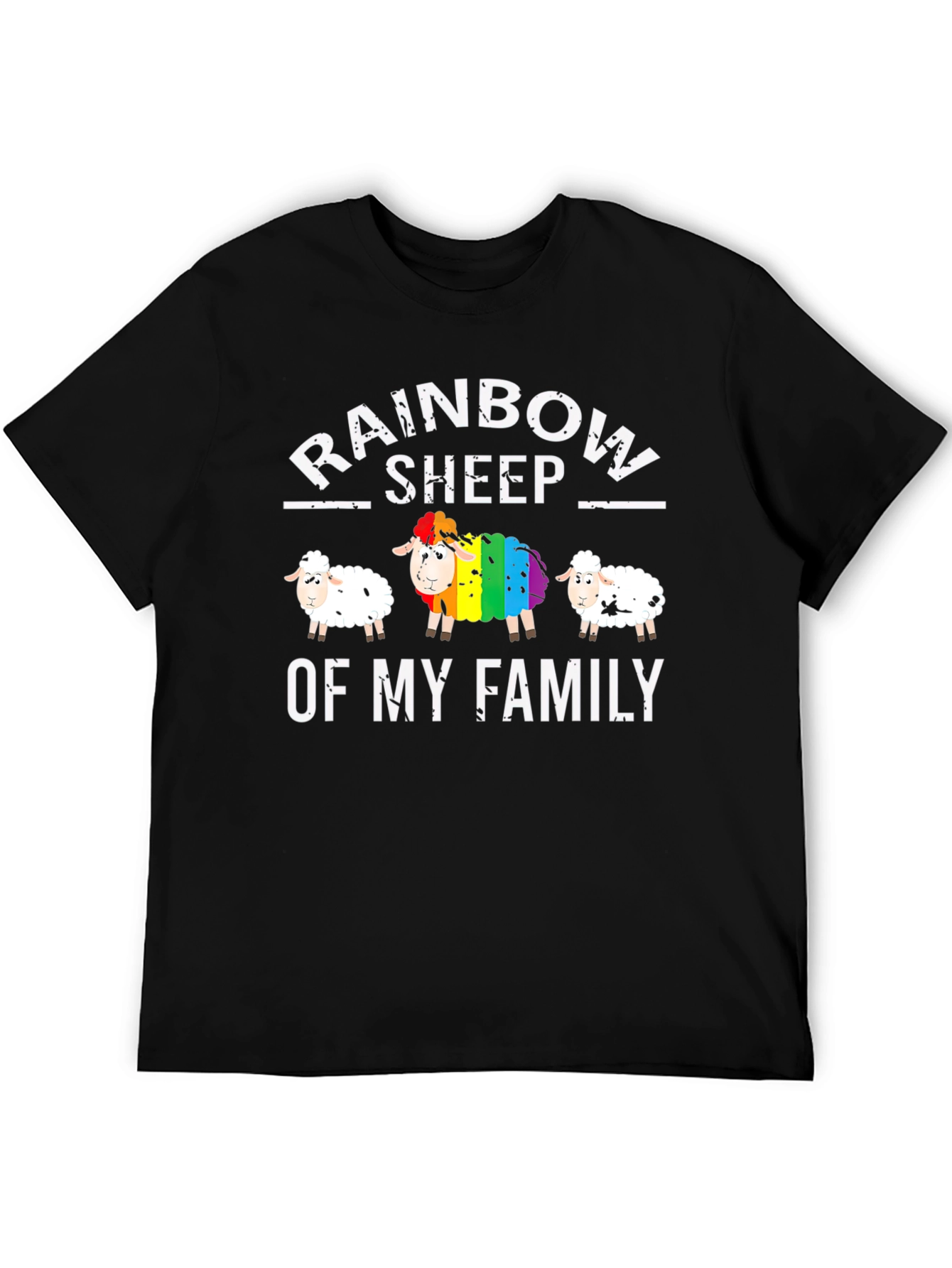 Rainbow Sheep Family T-Shirt Pride LGBT Tee