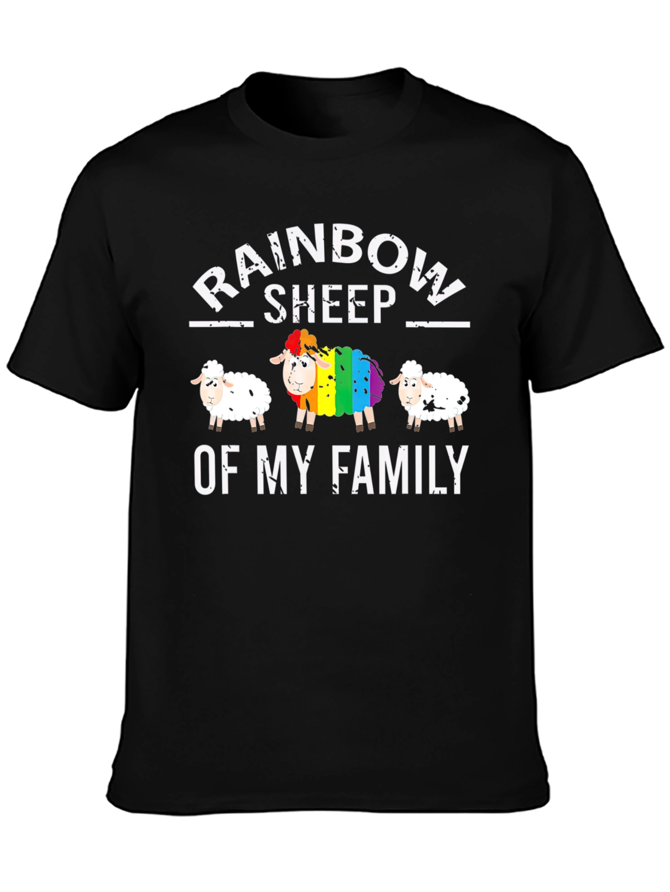 Rainbow Sheep Family T-Shirt Pride LGBT Tee