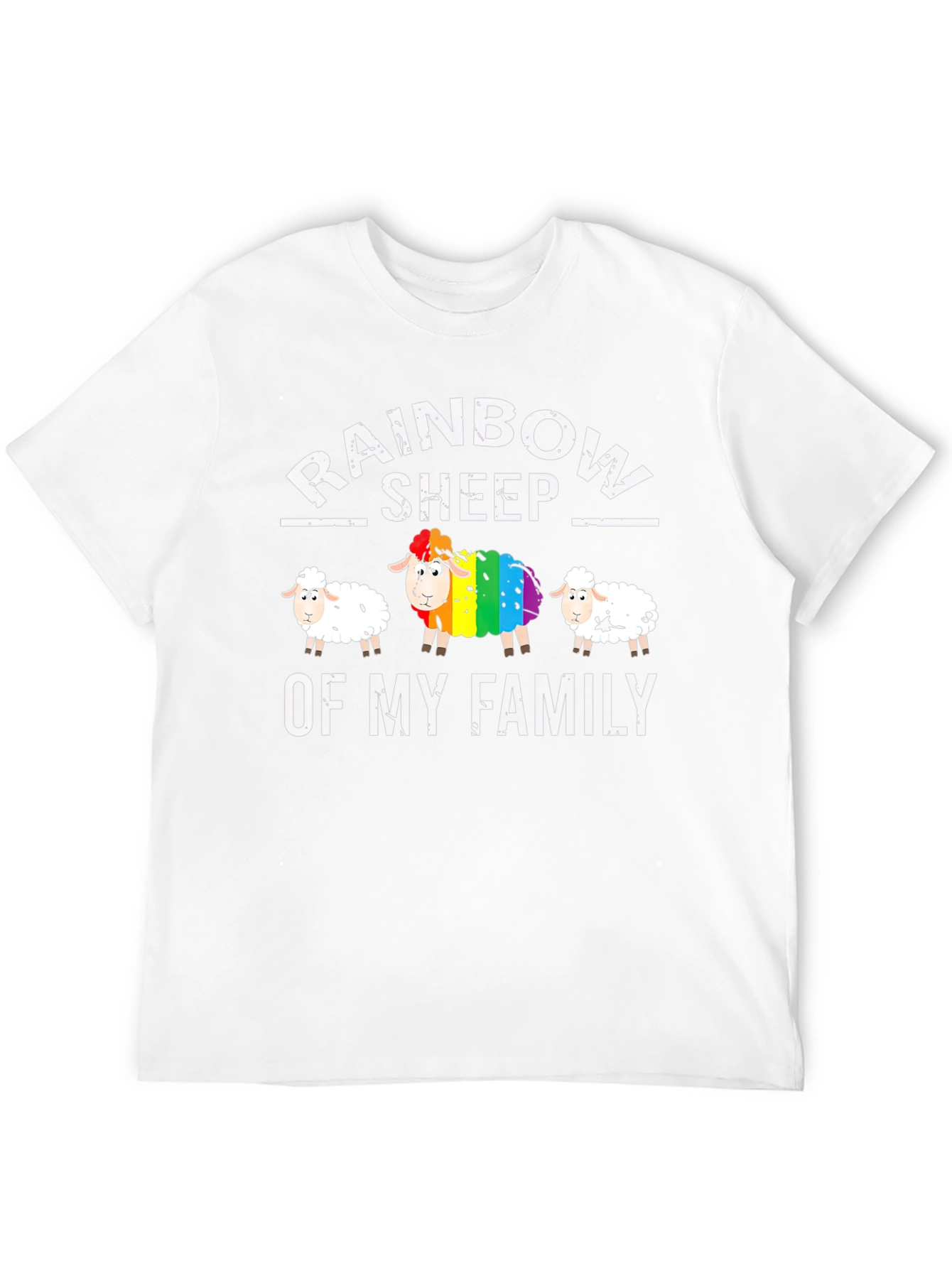 Rainbow Sheep Family T-Shirt Pride LGBT Tee