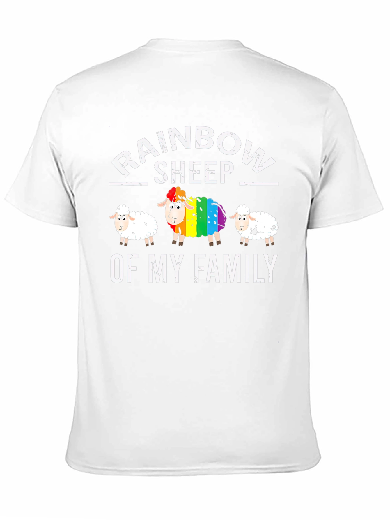 Rainbow Sheep Family T-Shirt Pride LGBT Tee