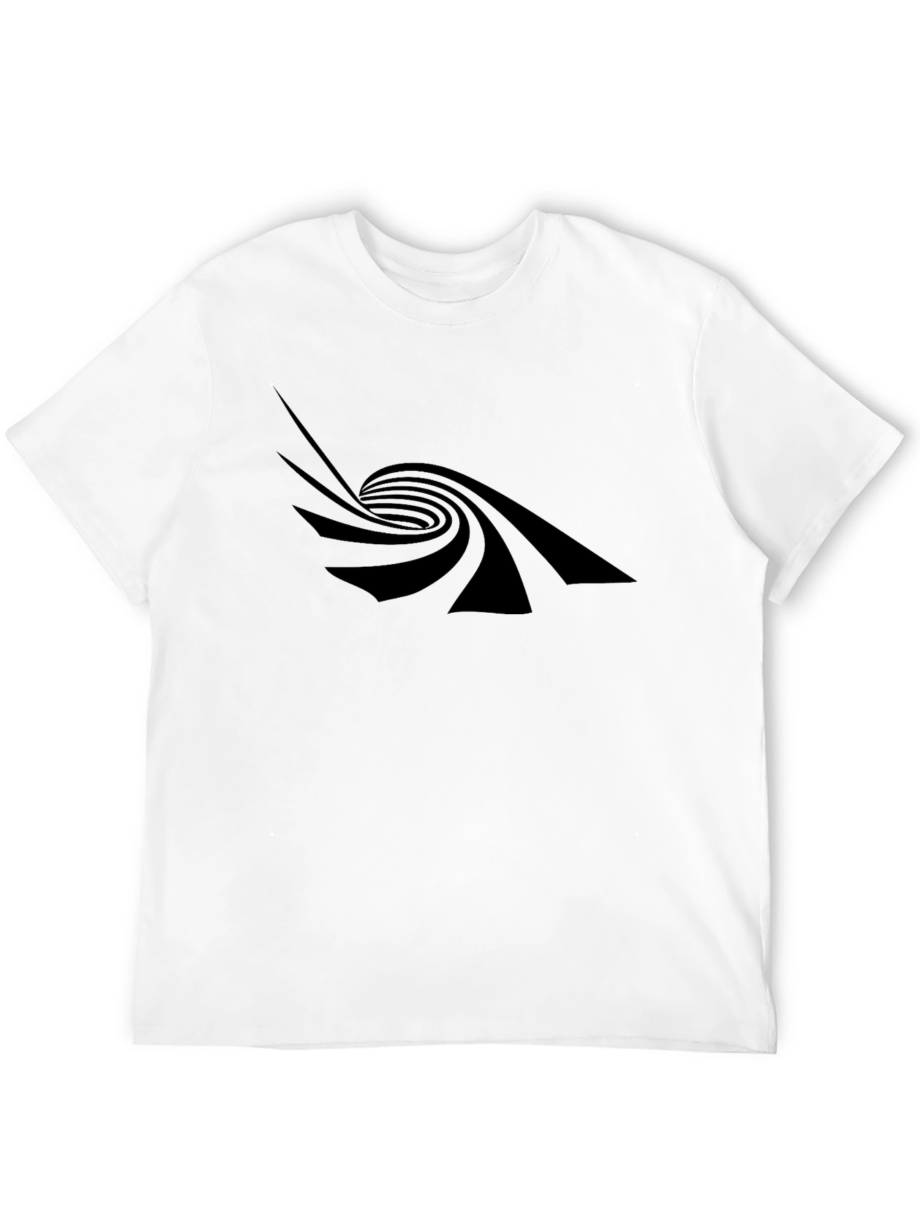 Optical Illusion Black Graphic Tee - Mens Stylish T-Shirt
