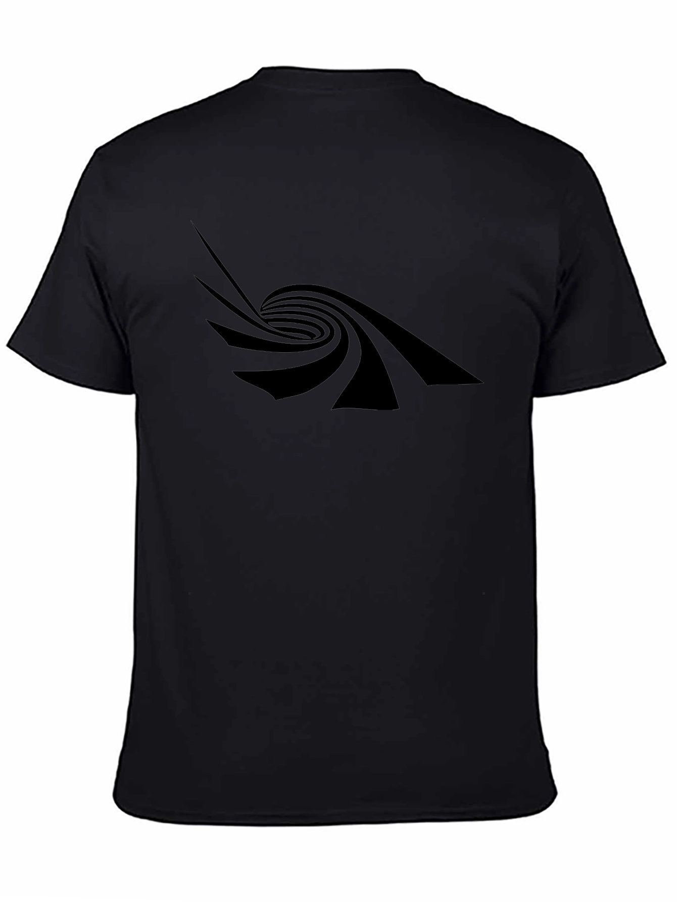 Optical Illusion Black Graphic Tee - Mens Stylish T-Shirt