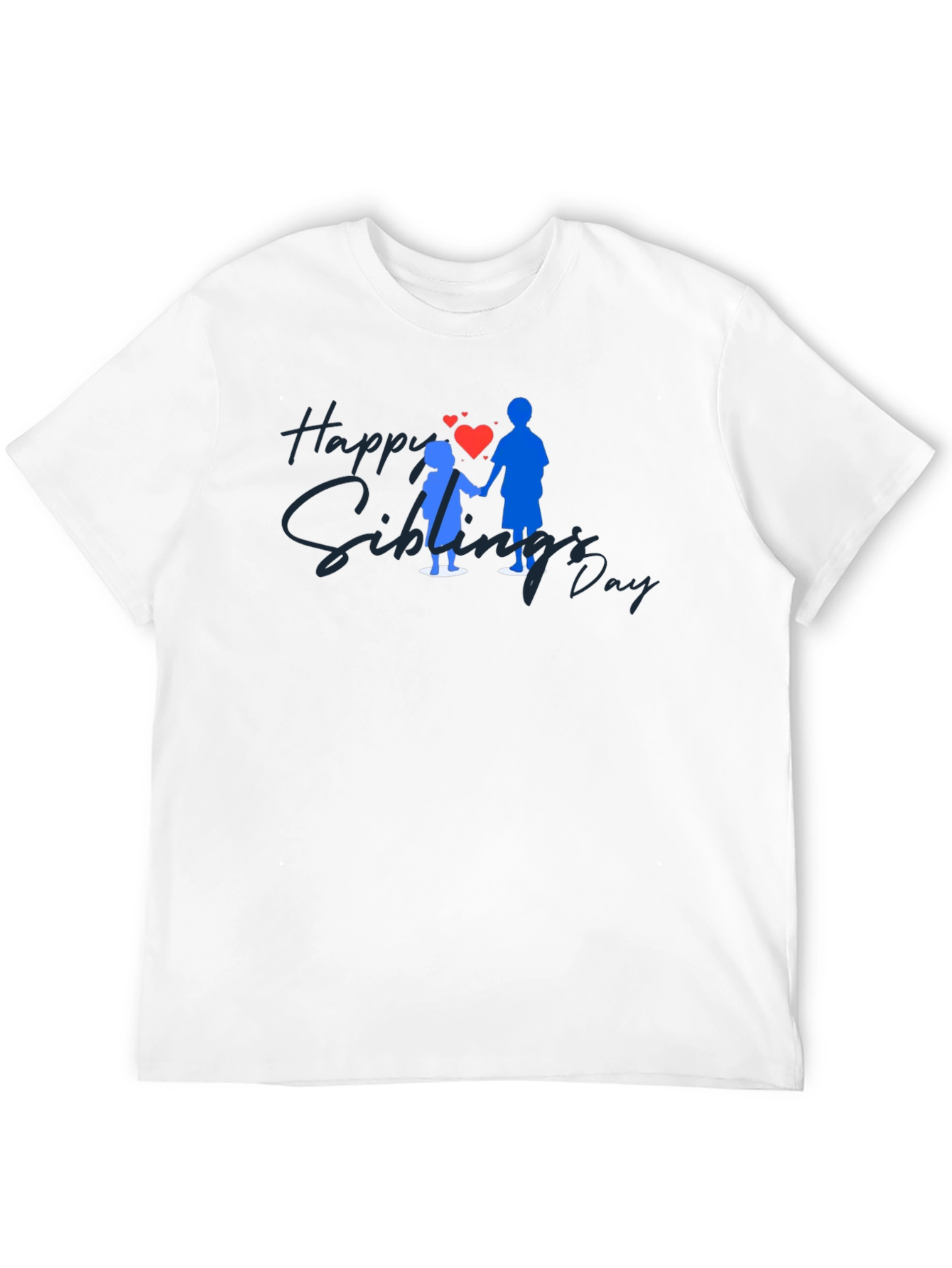 Happy Siblings Day Black T-Shirt