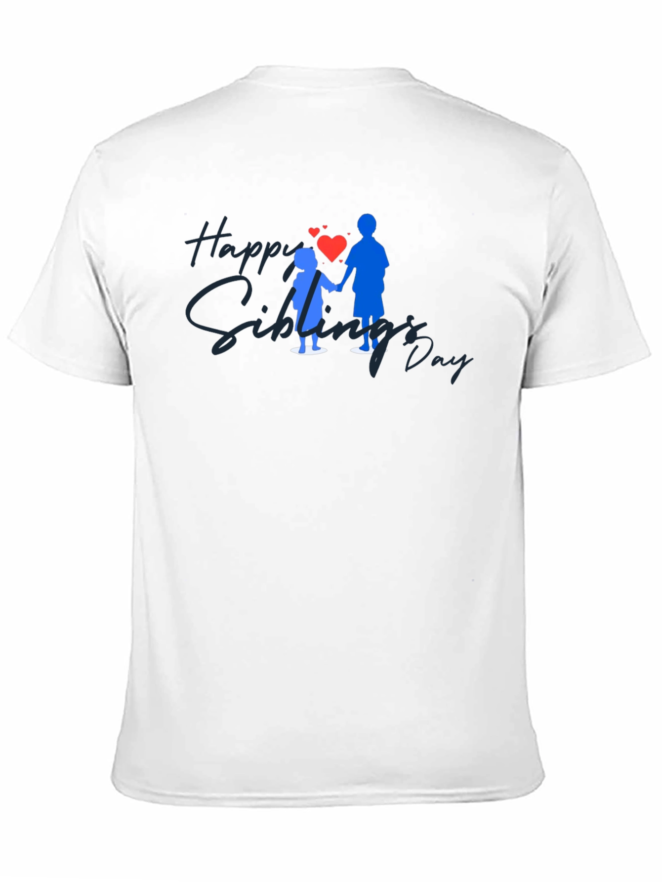 Happy Siblings Day Black T-Shirt