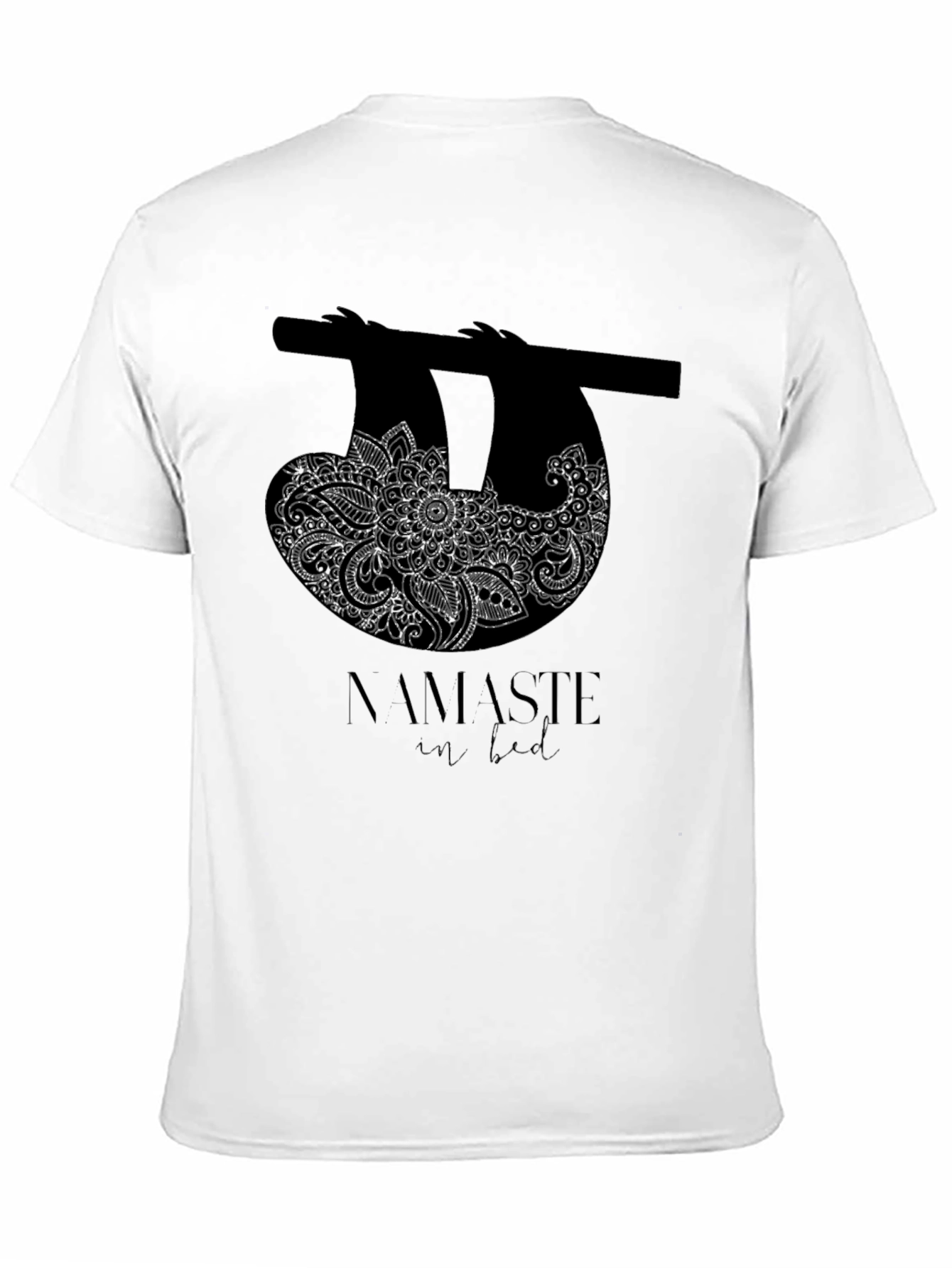 Namaste In Bed Sloth Graphic Tee