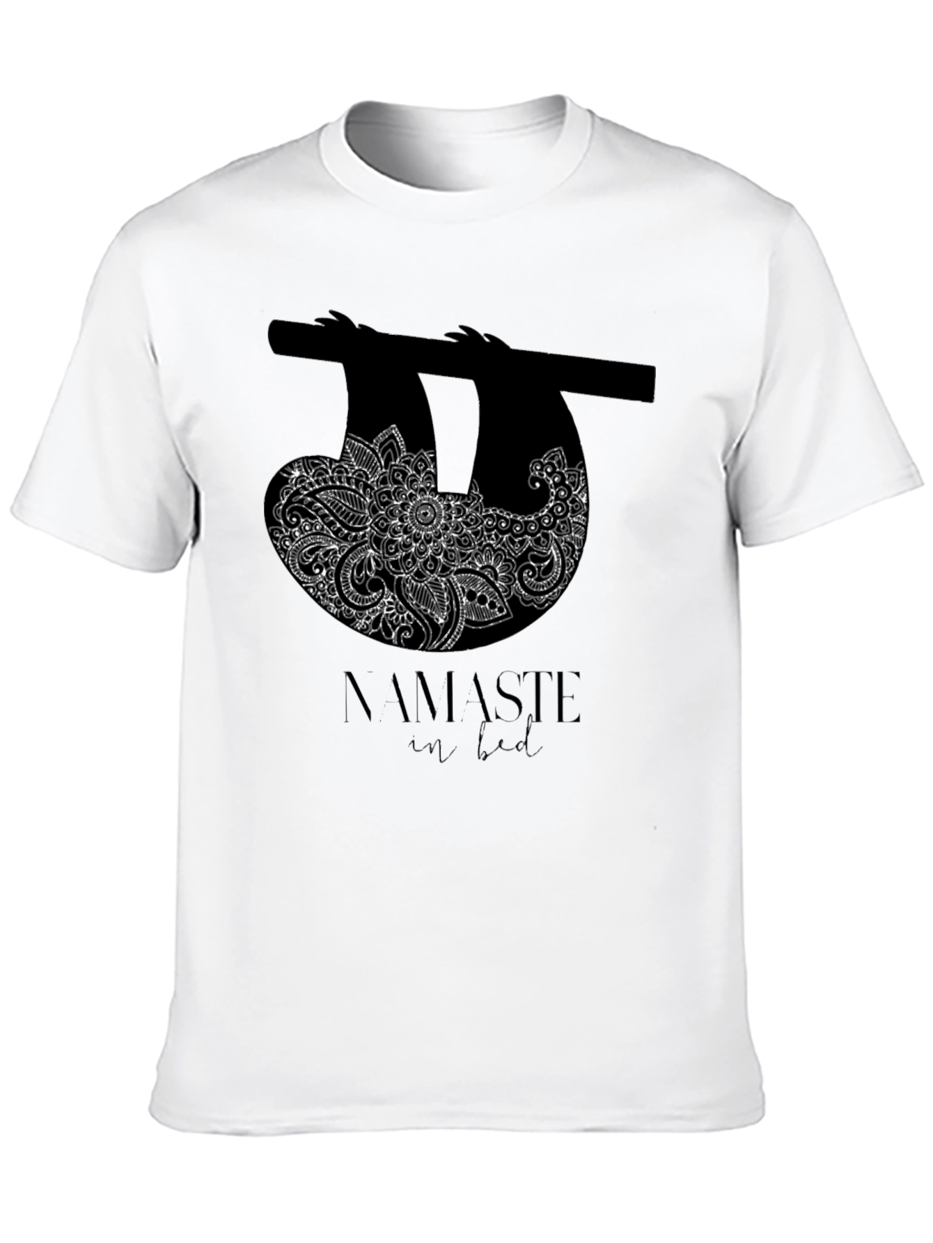 Namaste In Bed Sloth Graphic Tee