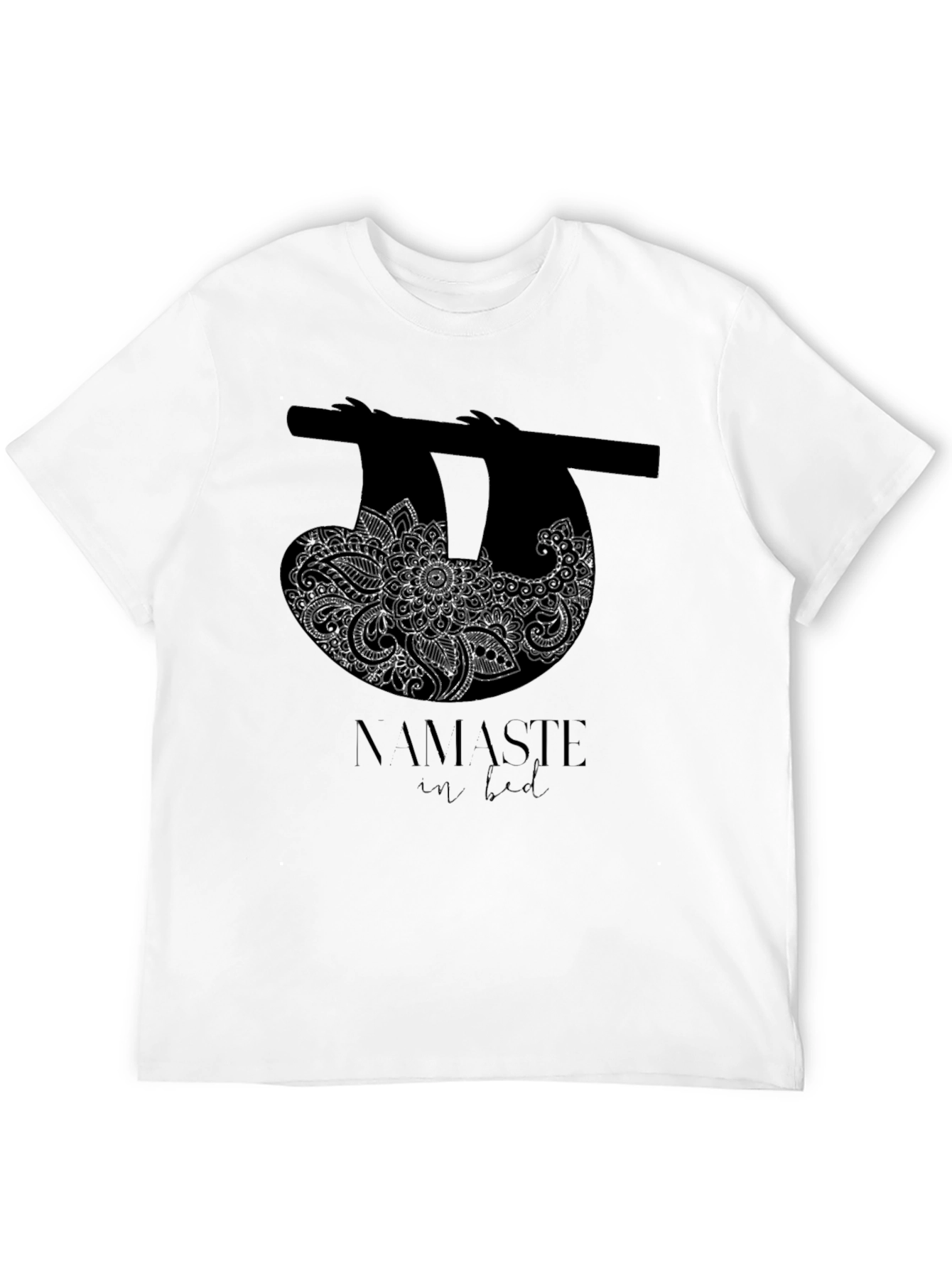 Namaste In Bed Sloth Graphic Tee