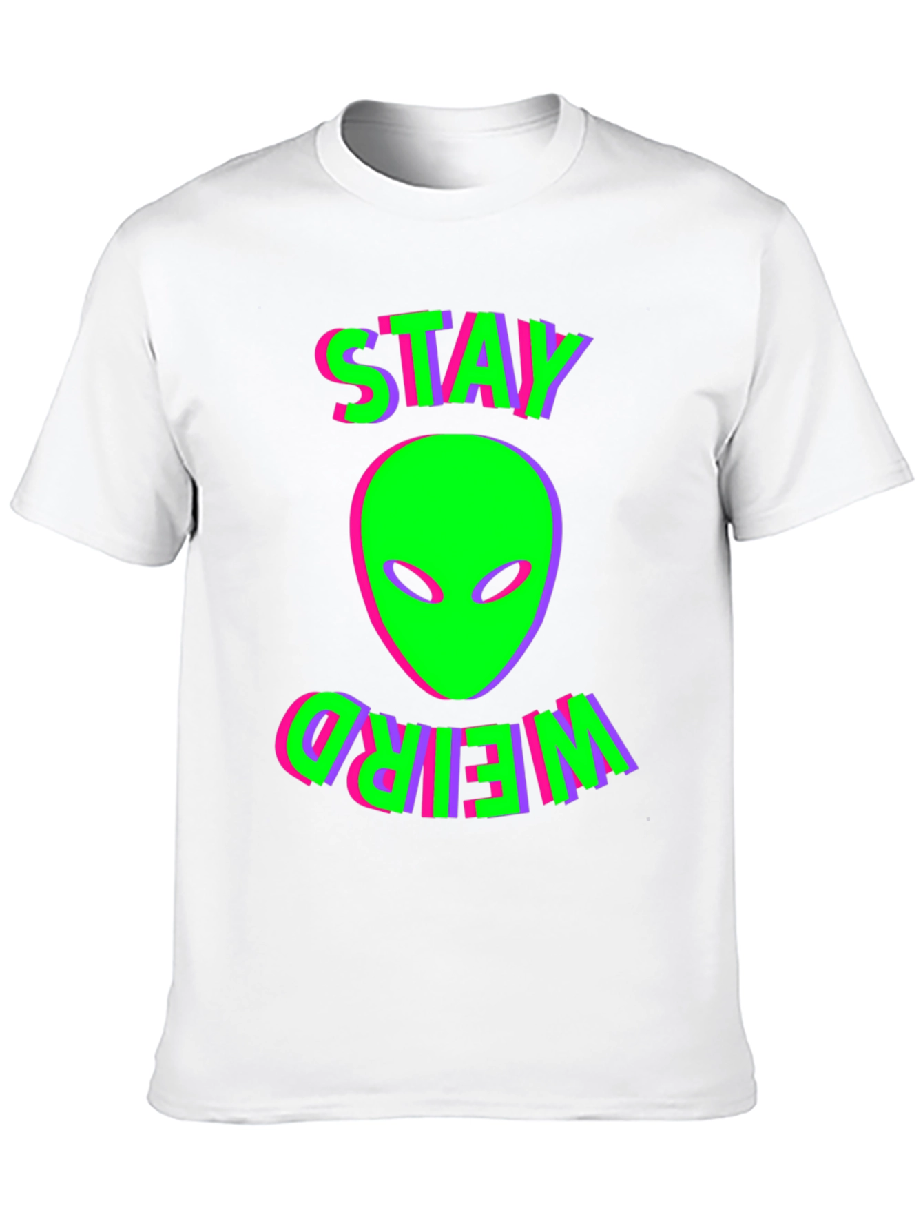Stay Weird Alien Graphic Tee - Black