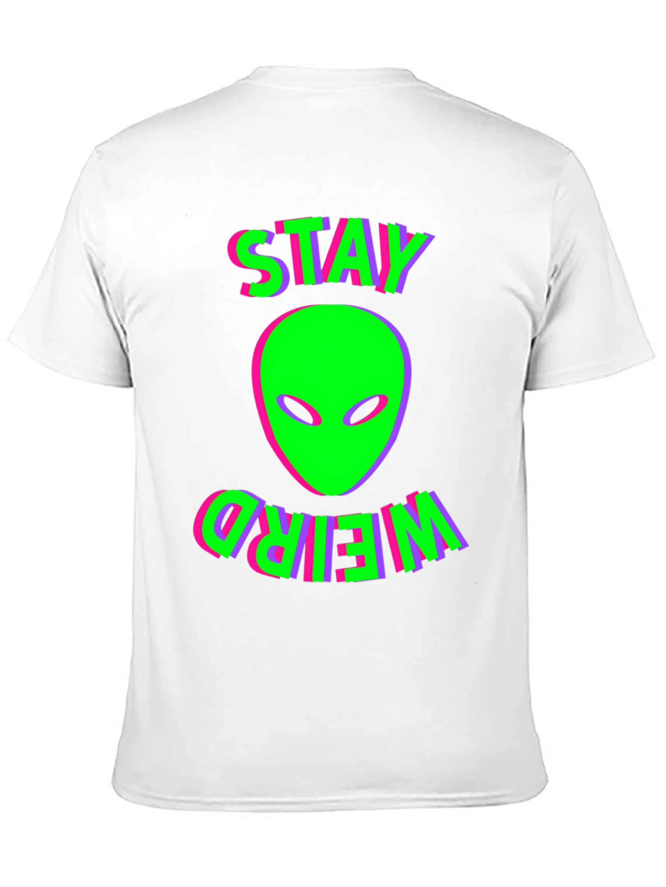 Stay Weird Alien Graphic Tee - Black