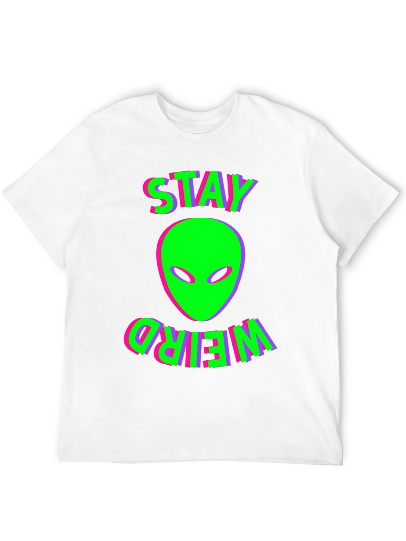 Stay Weird Alien Graphic Tee - Black