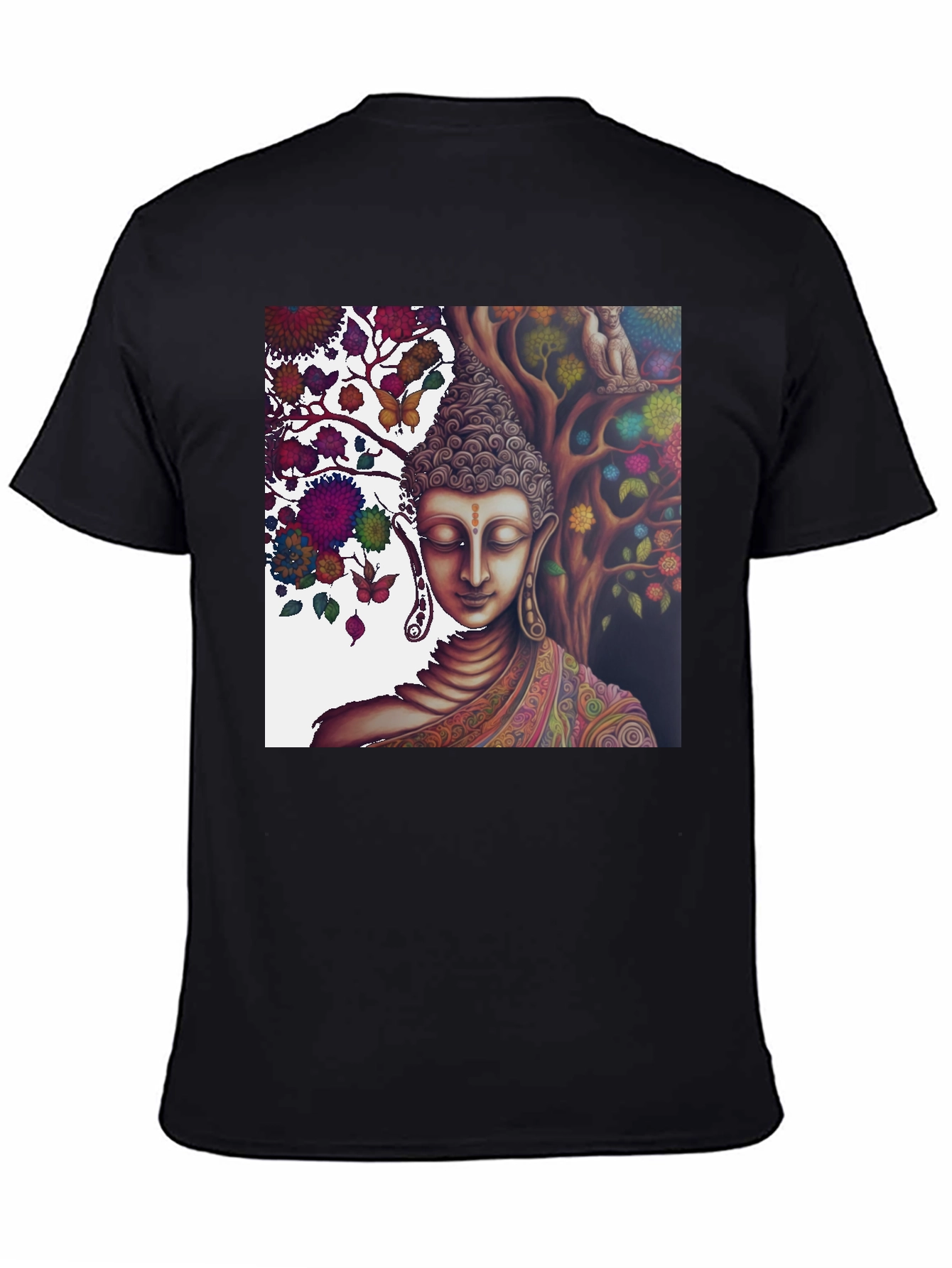 Buddha Under Tree of Life Graphic Tee
