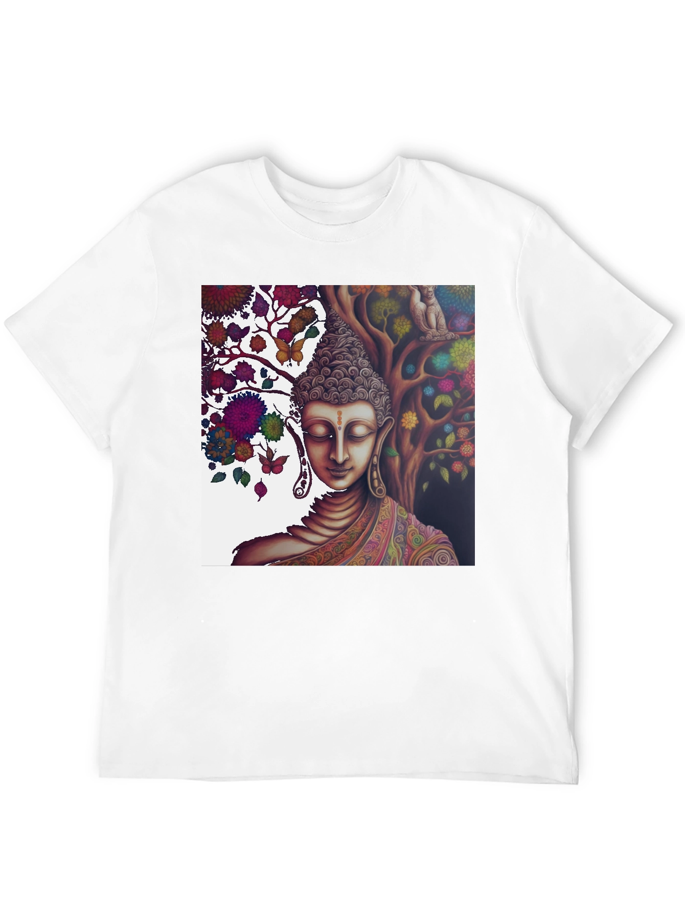 Buddha Under Tree of Life Graphic Tee