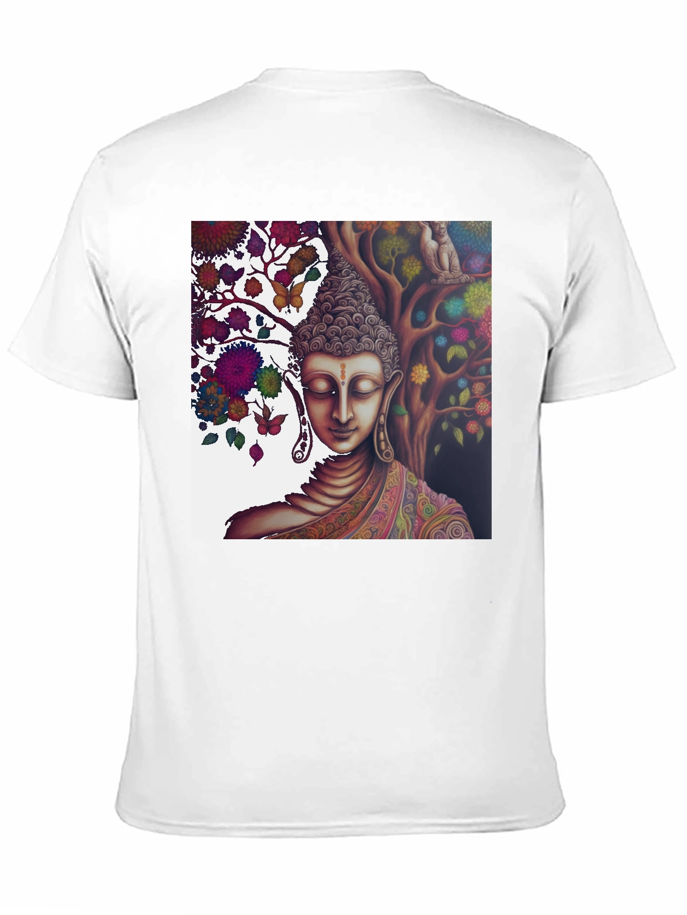 Buddha Under Tree of Life Graphic Tee
