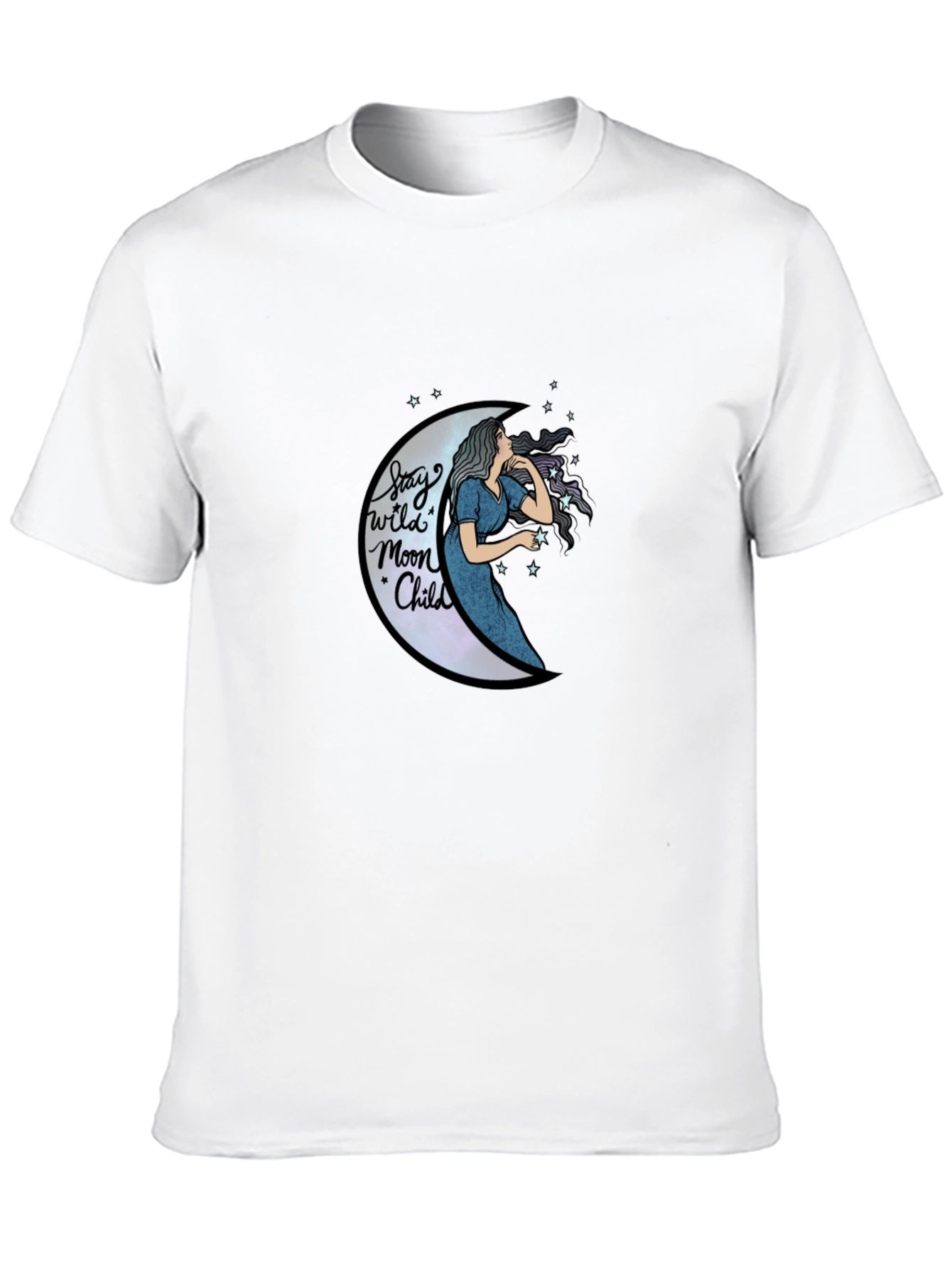 Stay Wild Moon Child Black Graphic Tee